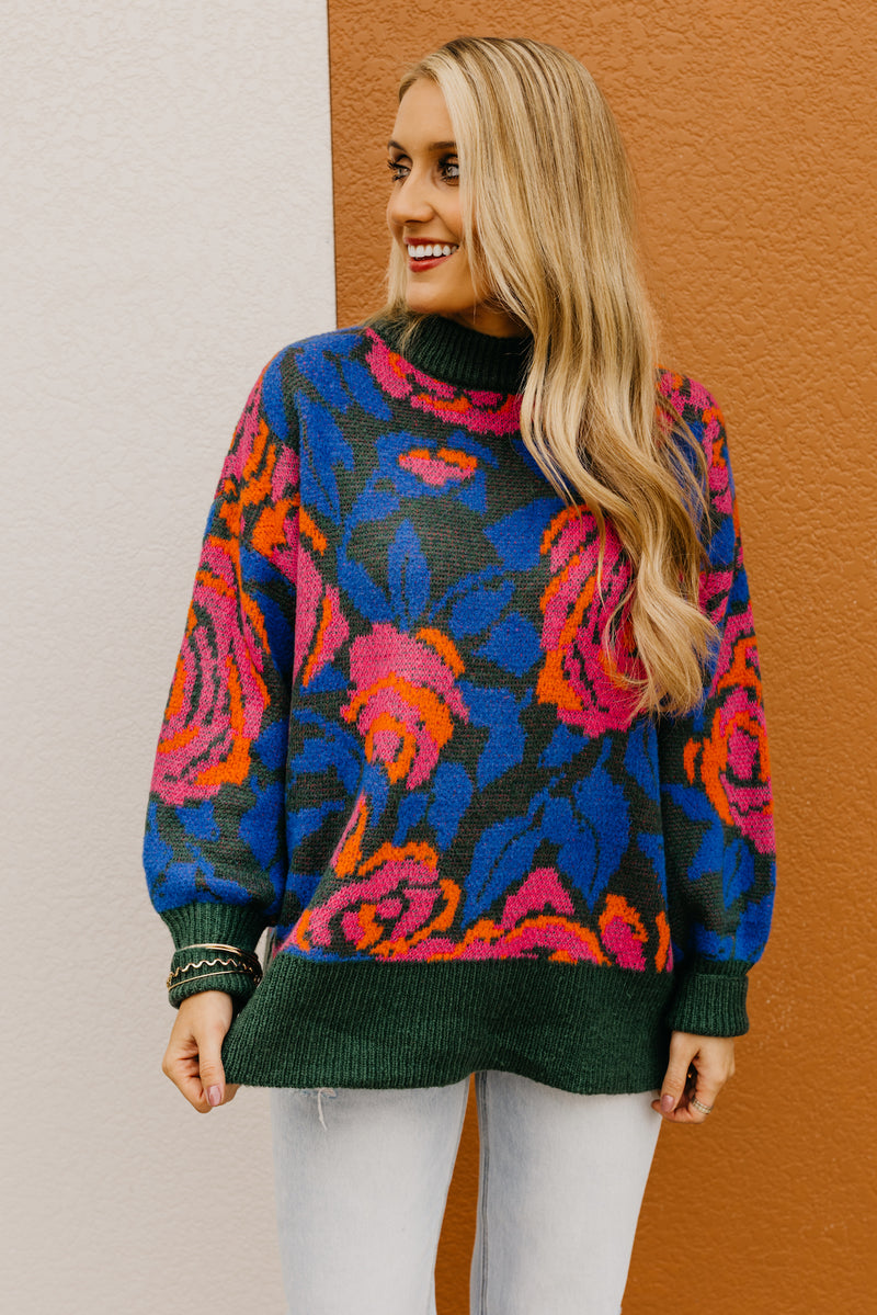 The Aryanna Floral Sweater