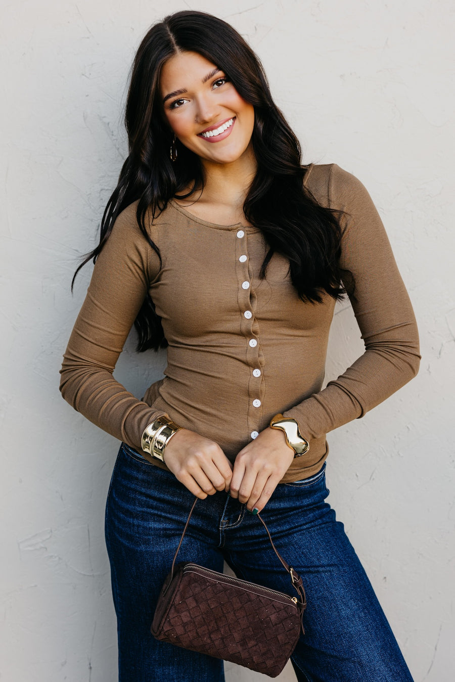 The Audrina Button Up Knit Top