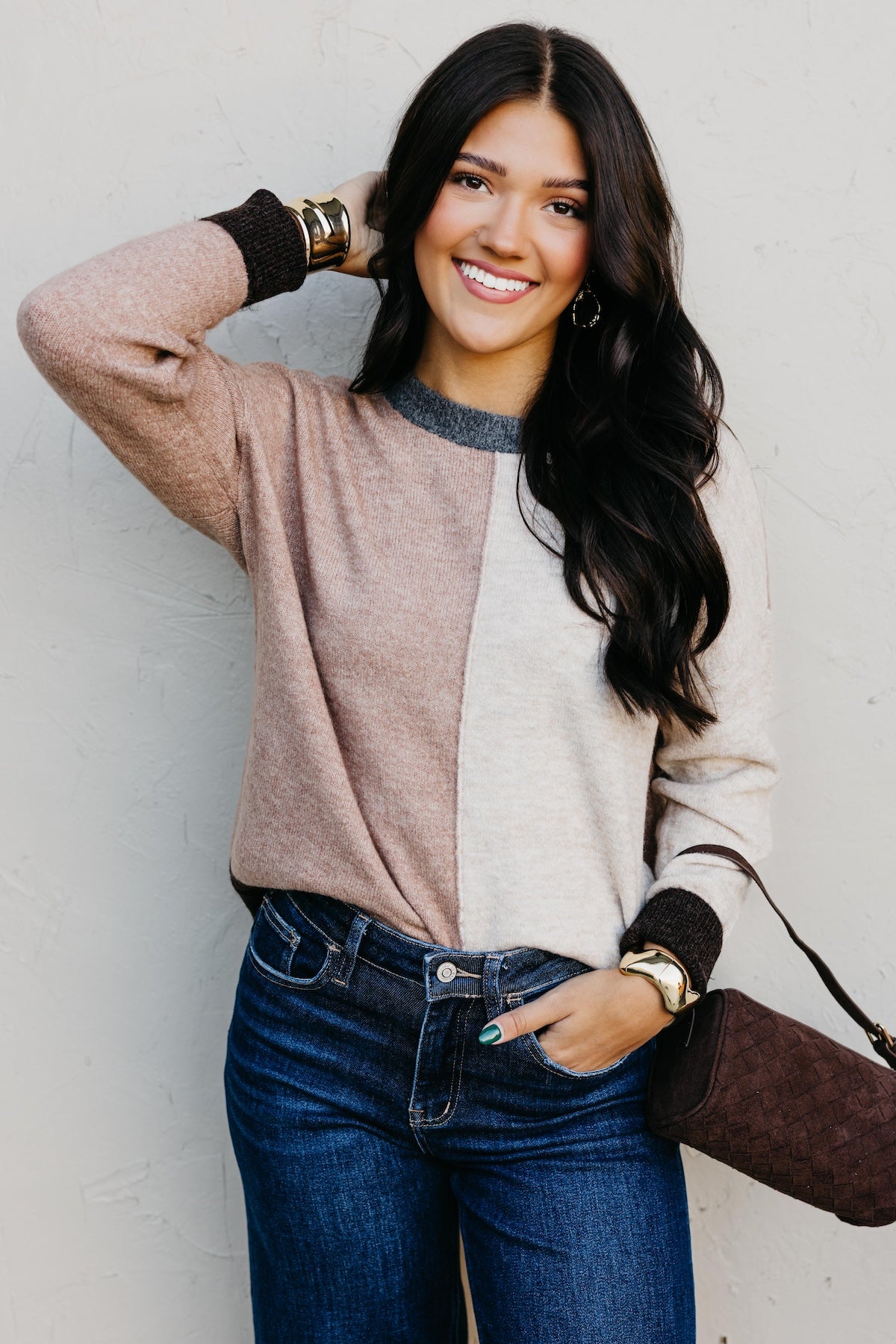 The Wendi Colorblock Knit Sweater