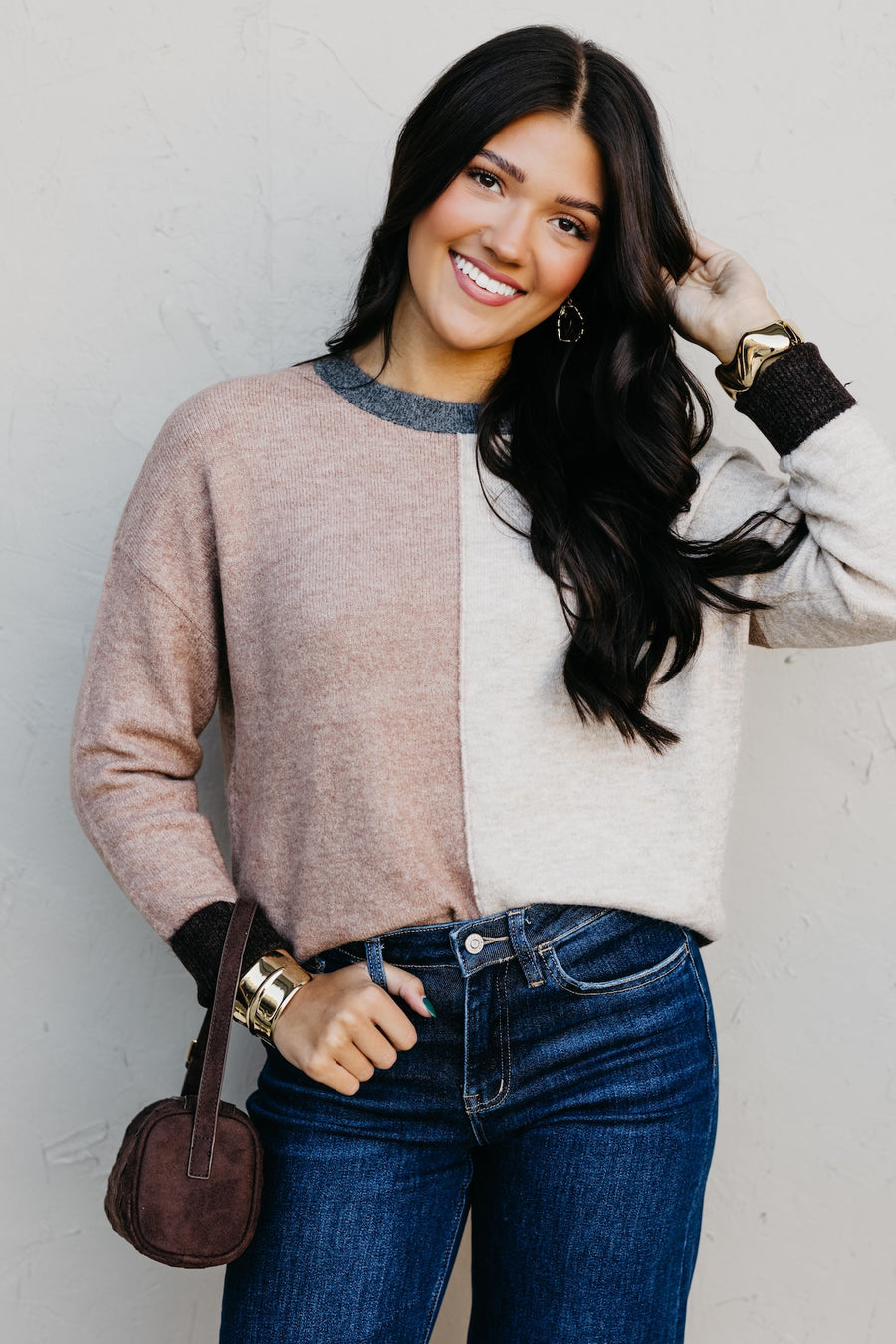 The Wendi Colorblock Knit Sweater