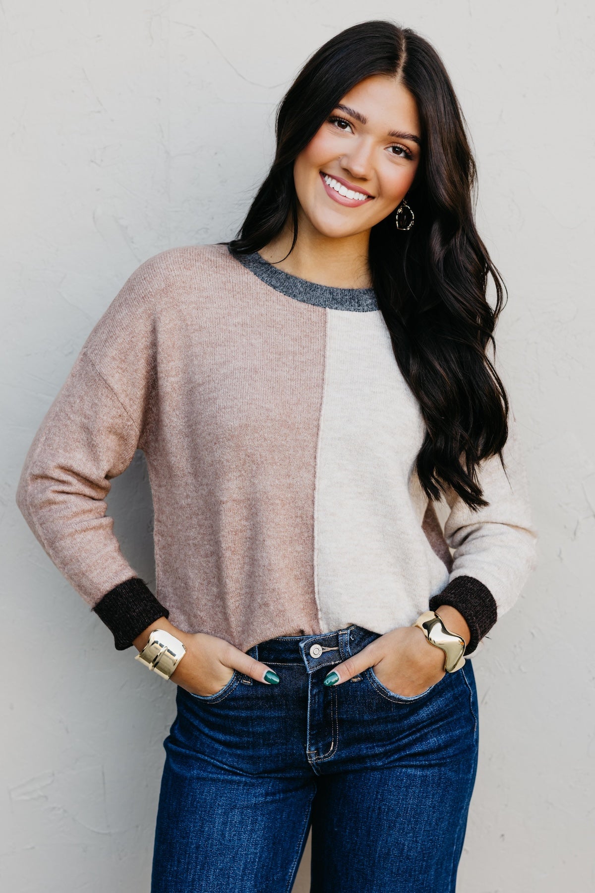 The Wendi Colorblock Knit Sweater