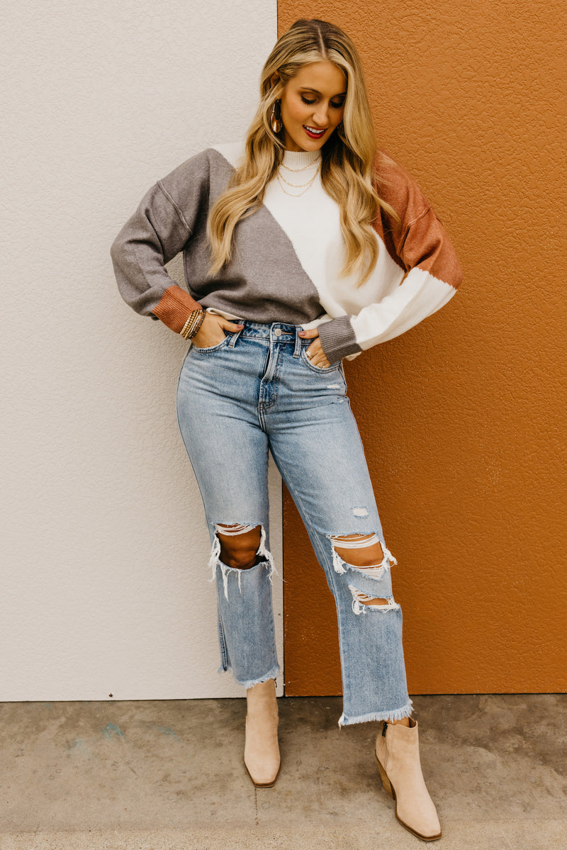 The Ayva Color Block Sweater