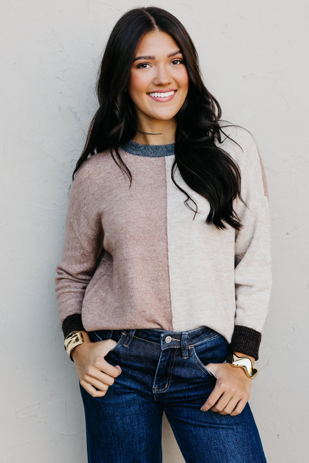 The Wendi Colorblock Knit Sweater