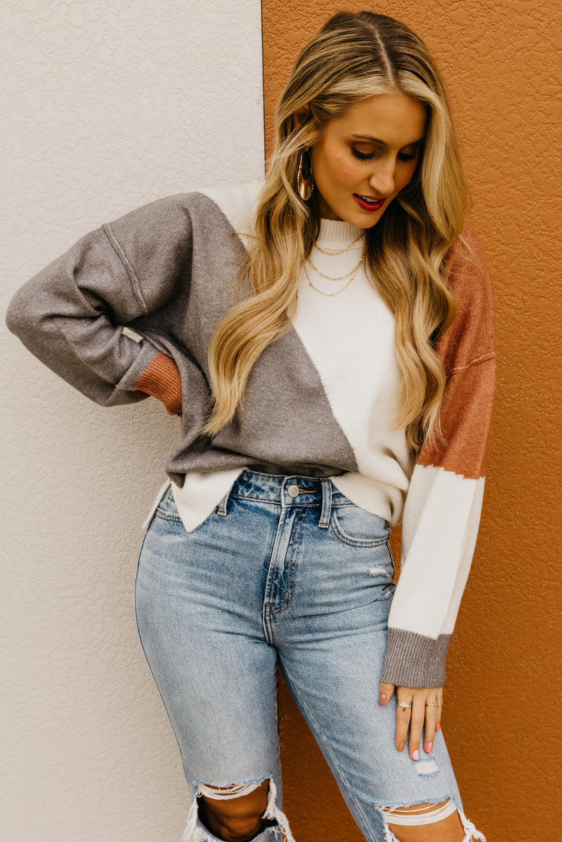 The Ayva Color Block Sweater