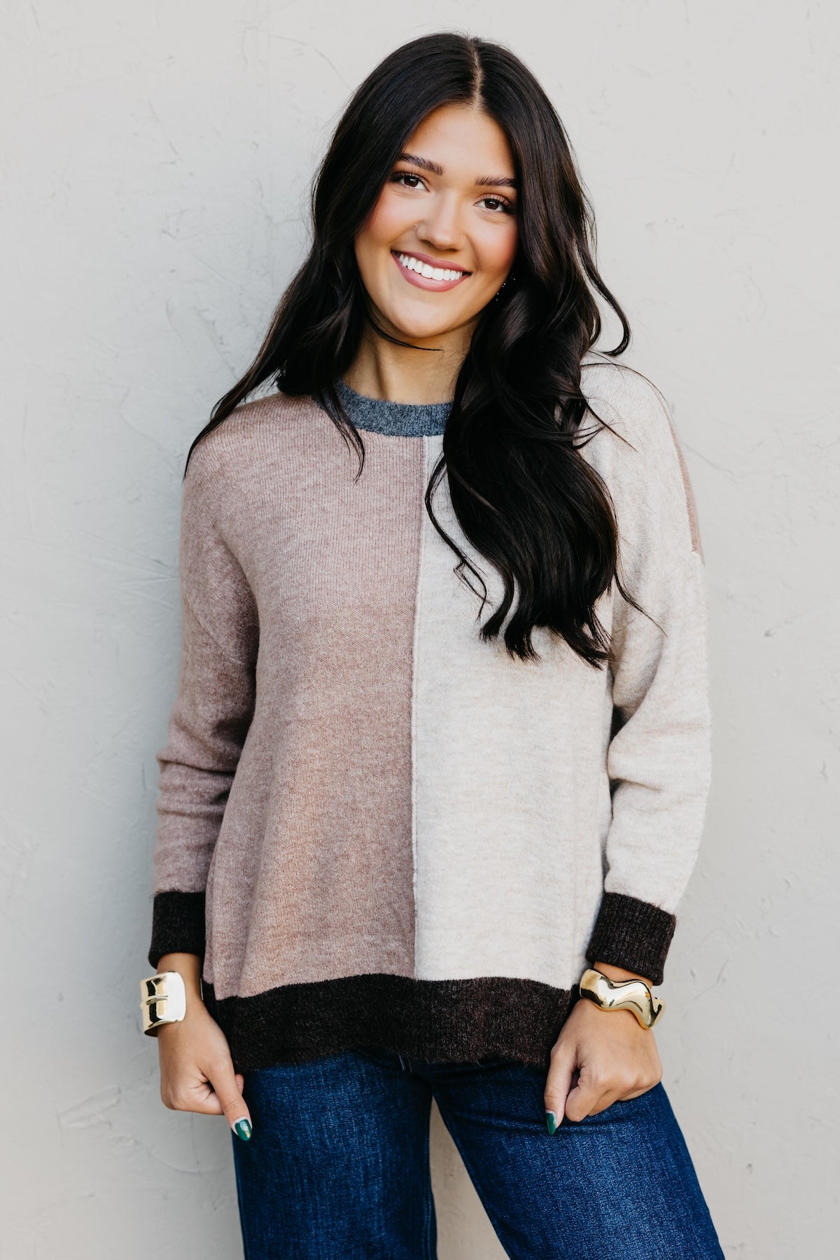 The Wendi Colorblock Knit Sweater