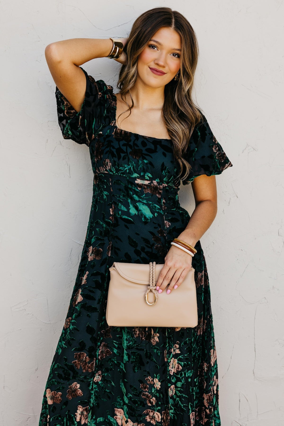 The Reba Burnout Felt Maxi Dress