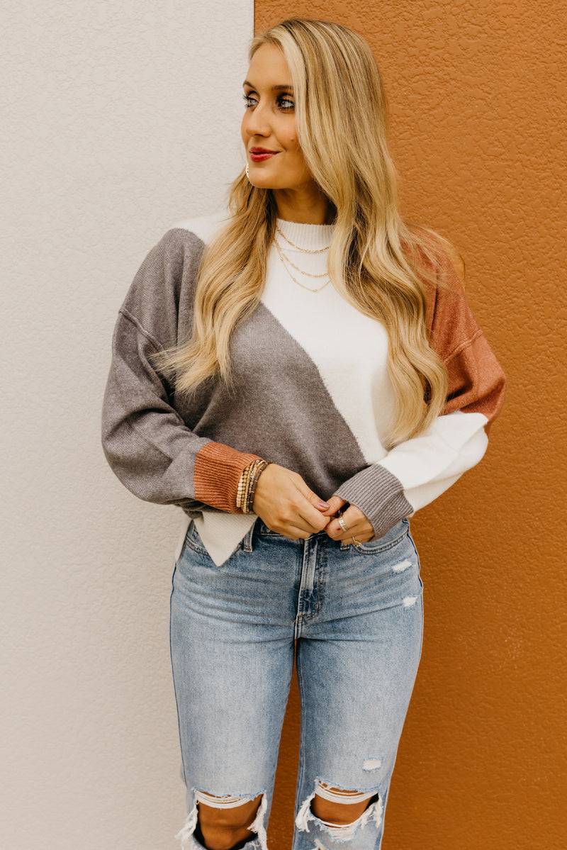 The Ayva Color Block Sweater