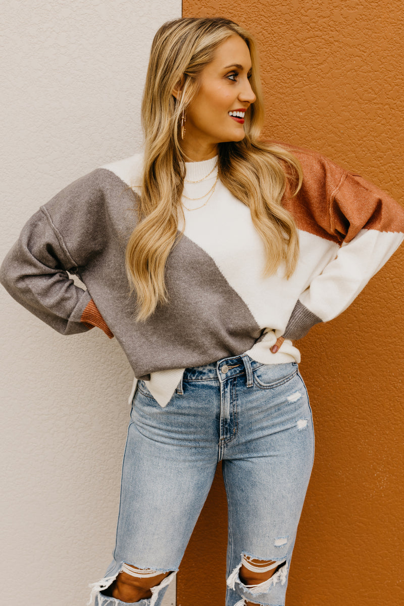 The Ayva Color Block Sweater