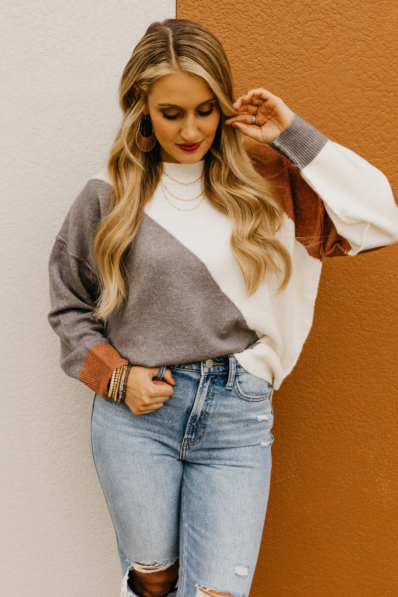 The Ayva Color Block Sweater