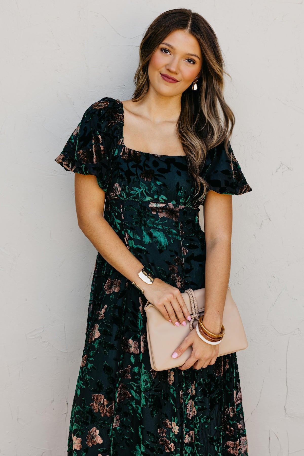 The Reba Burnout Felt Maxi Dress