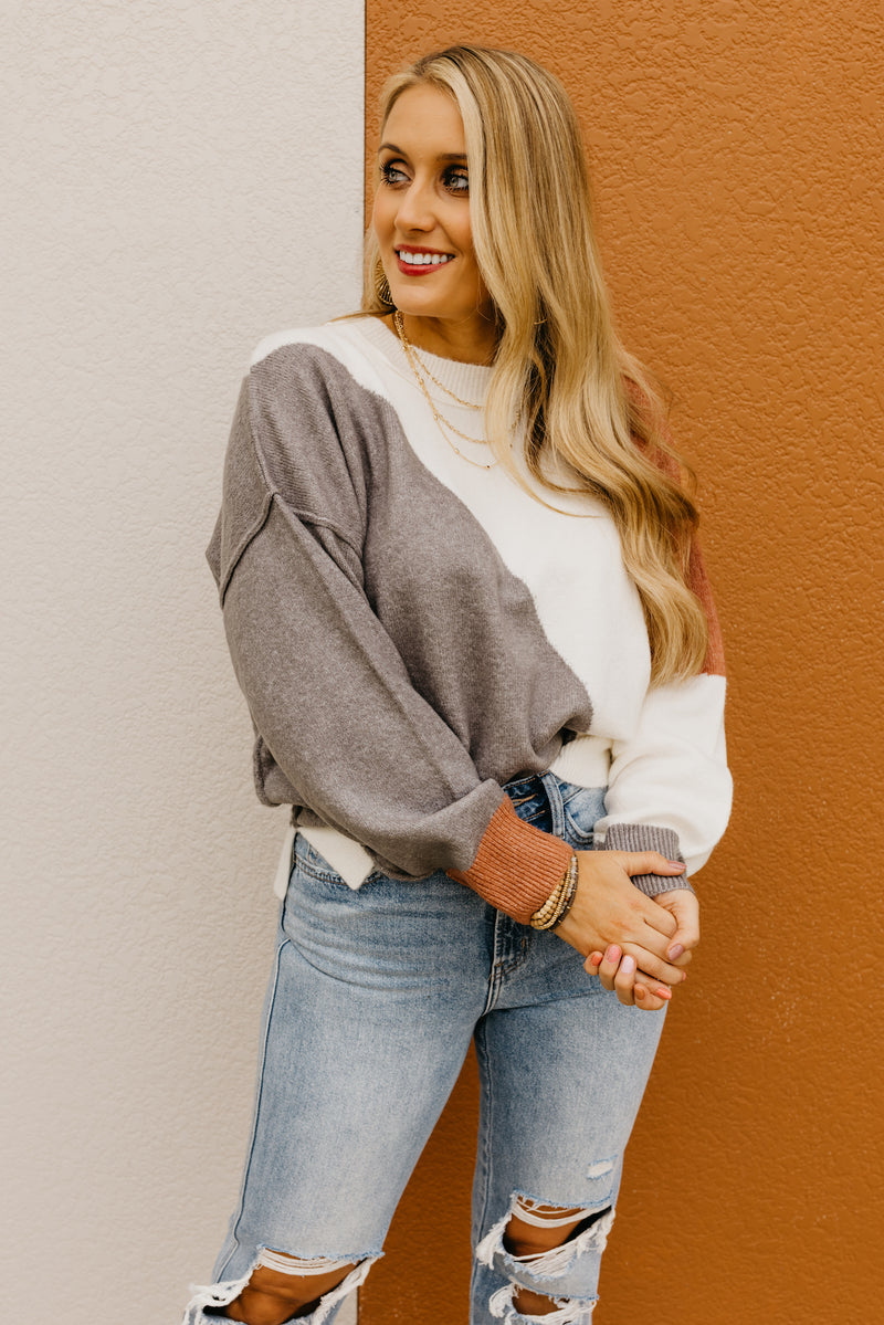 The Ayva Color Block Sweater