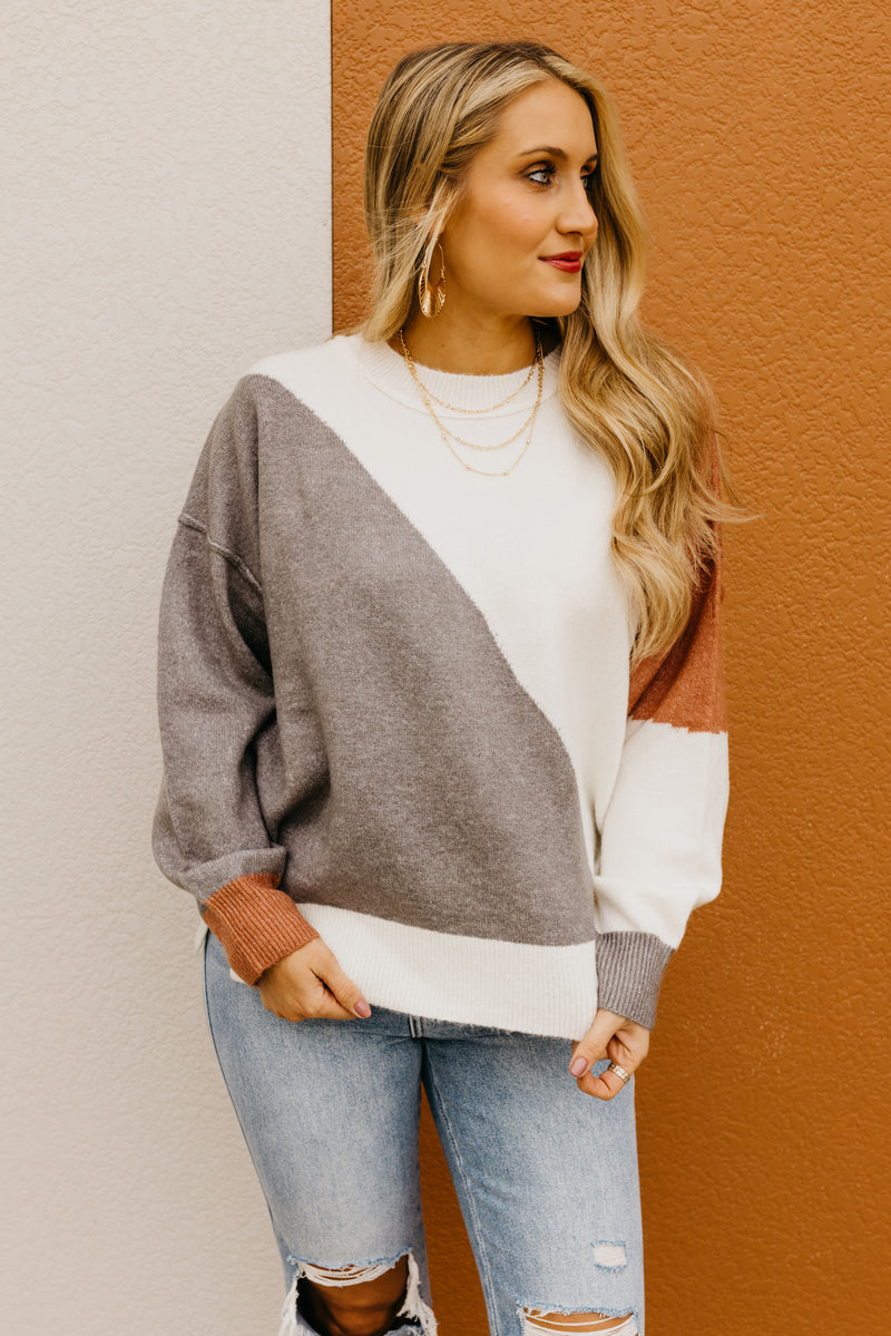 The Ayva Color Block Sweater