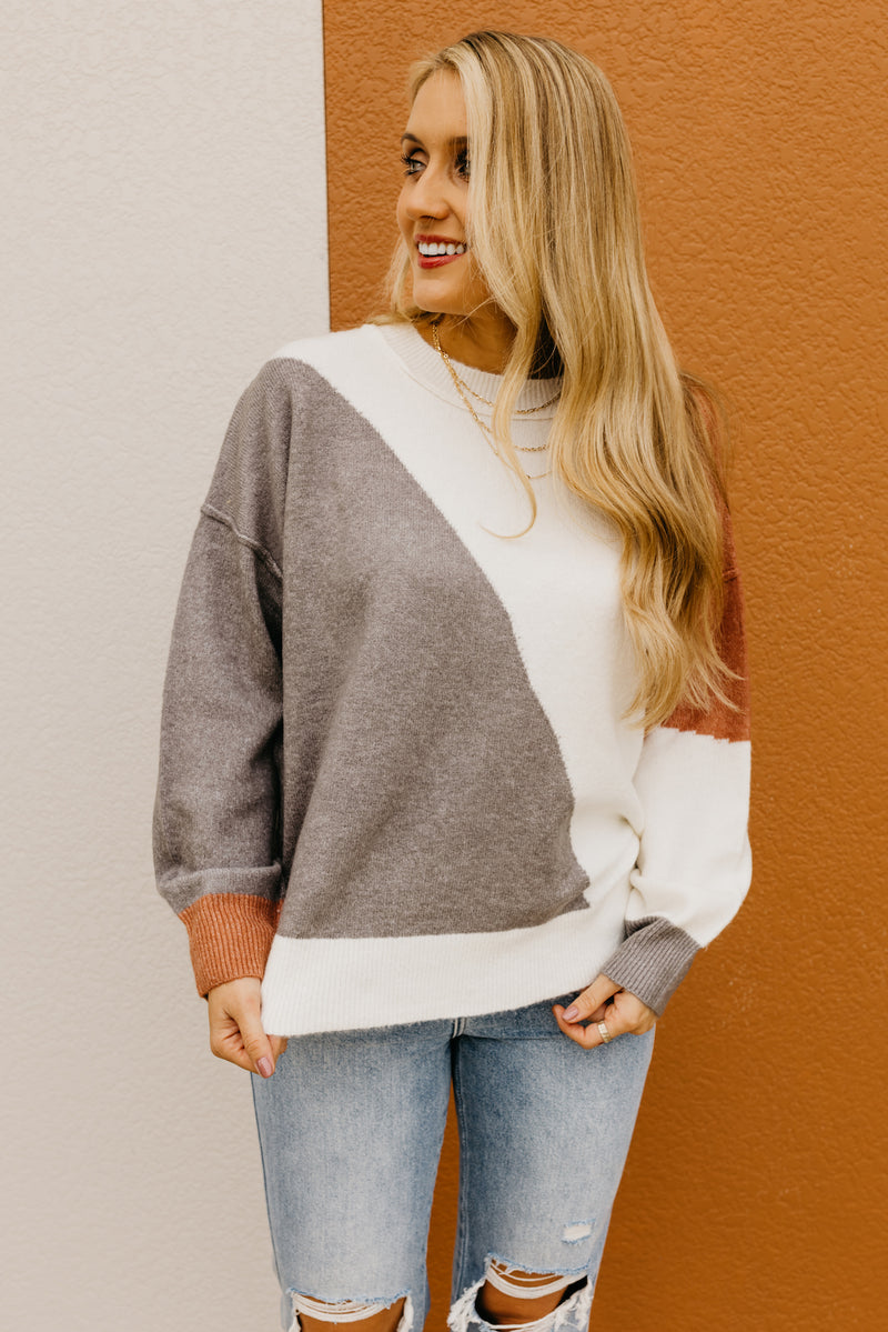 The Ayva Color Block Sweater