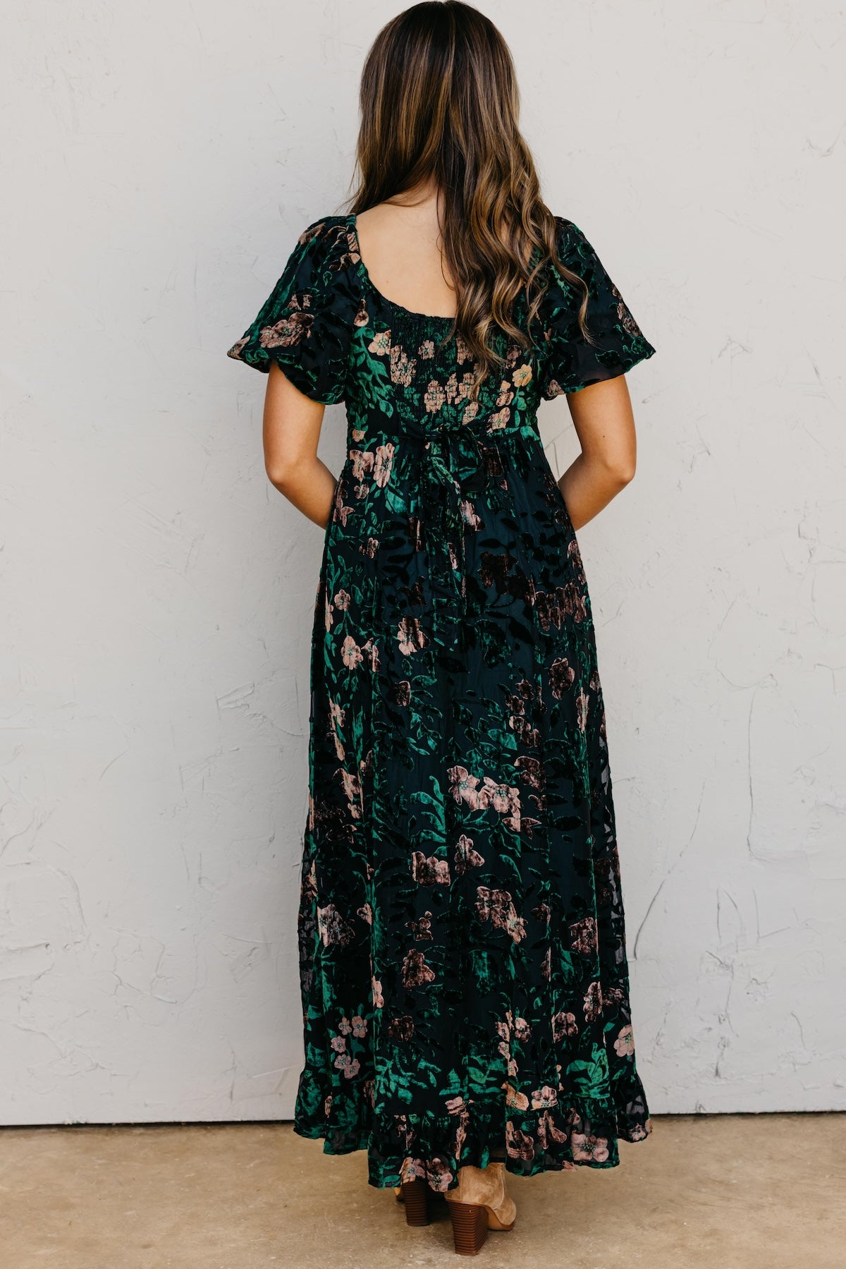The Reba Burnout Felt Maxi Dress