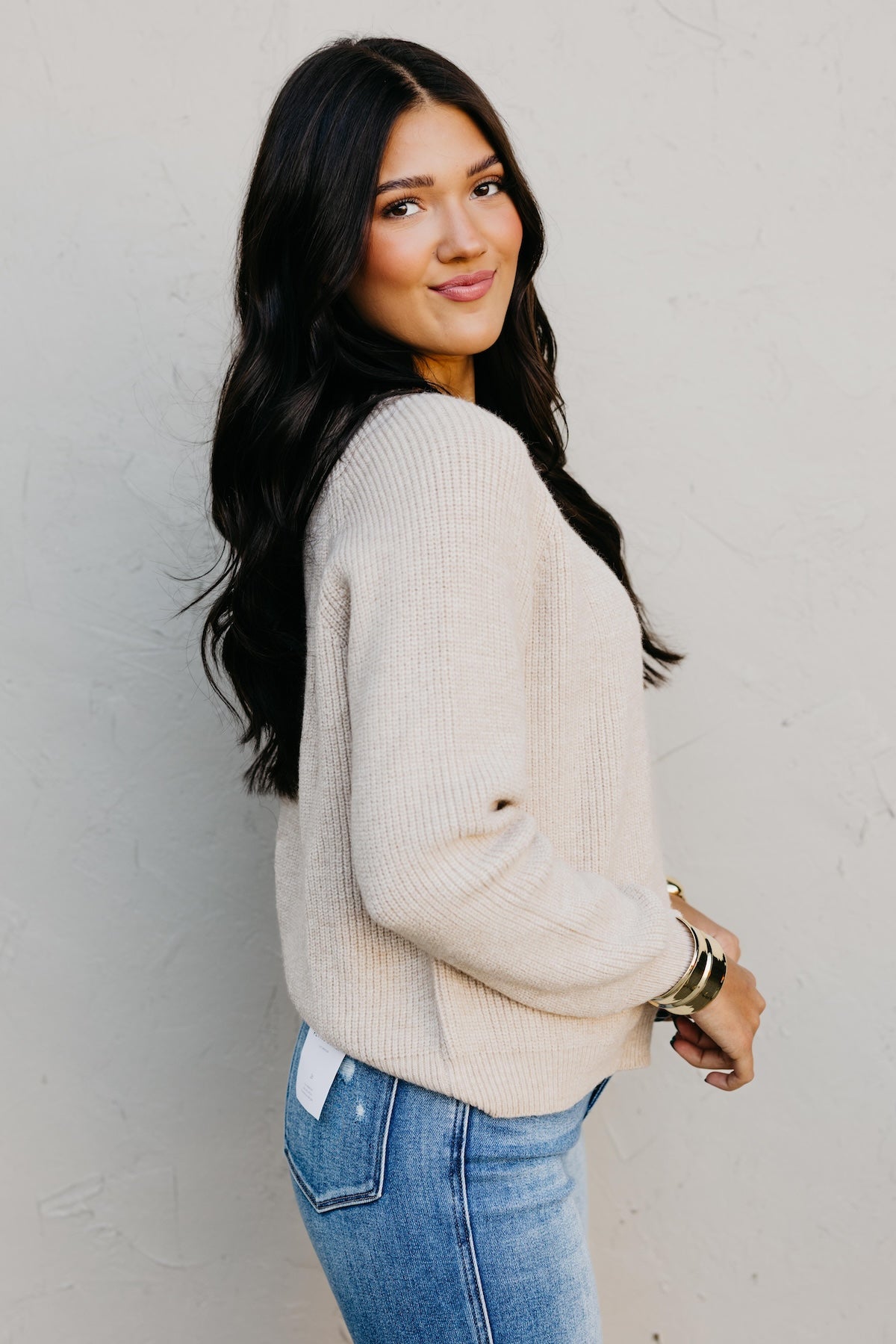 The Irene Contrast Button Sweater