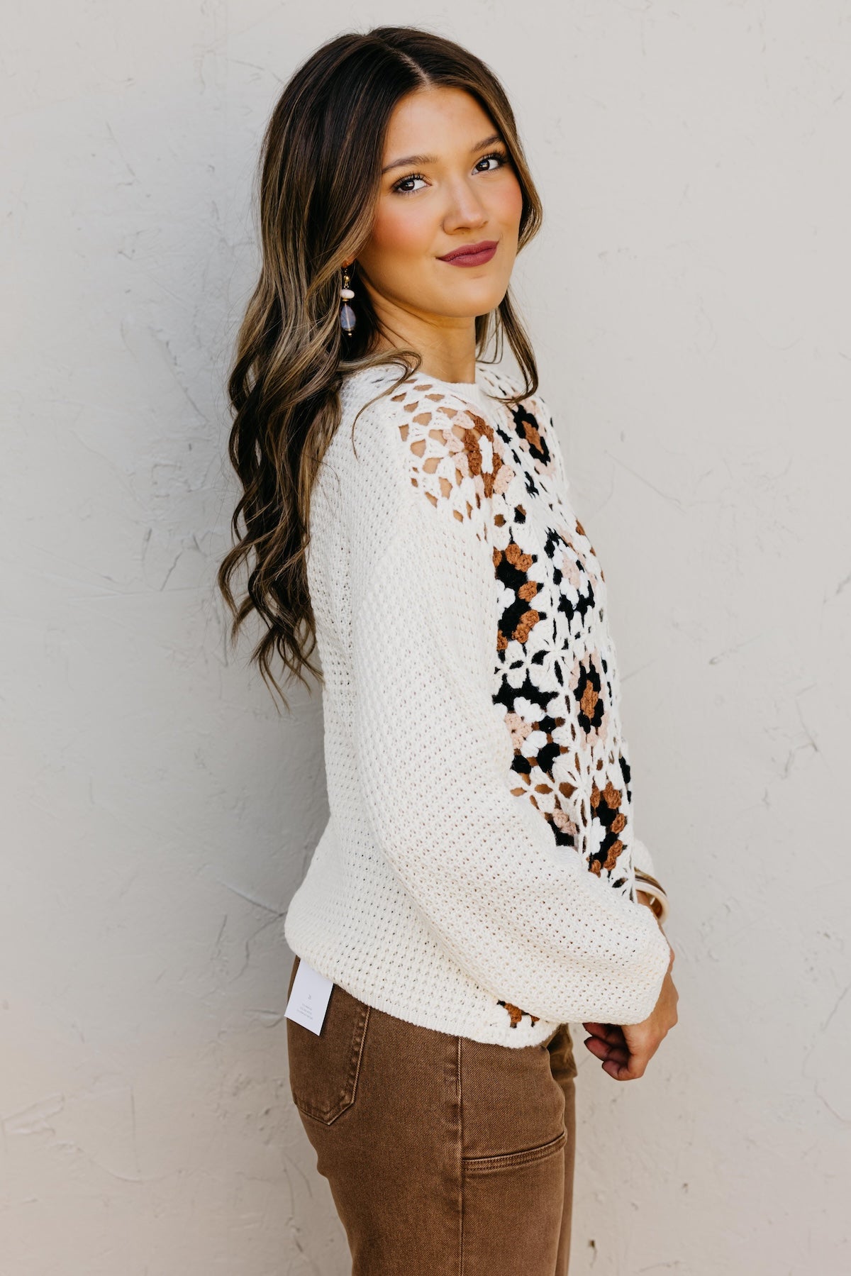The Emilee Square Crochet Sweater