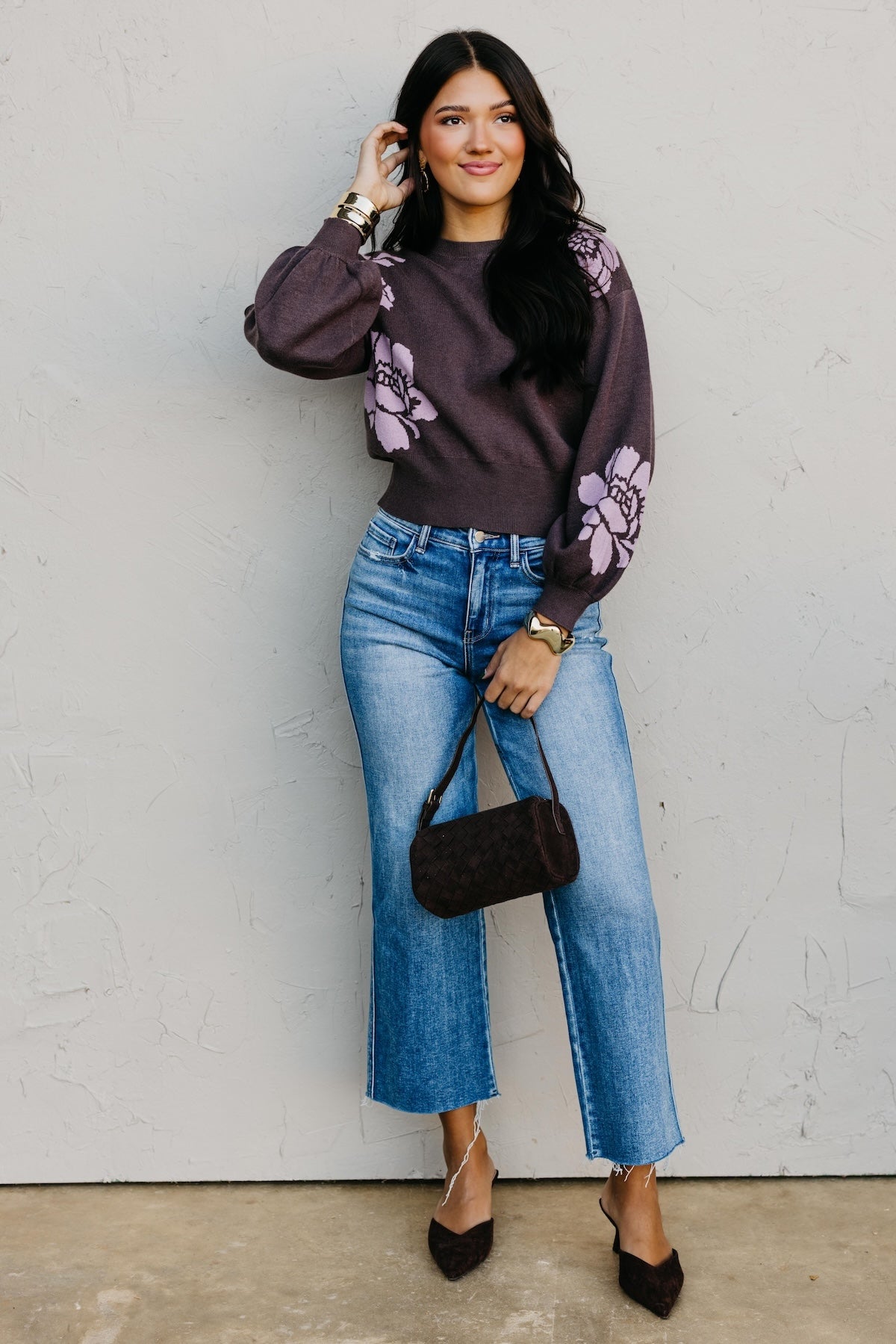 The Izzy Flower Pattern Sweater