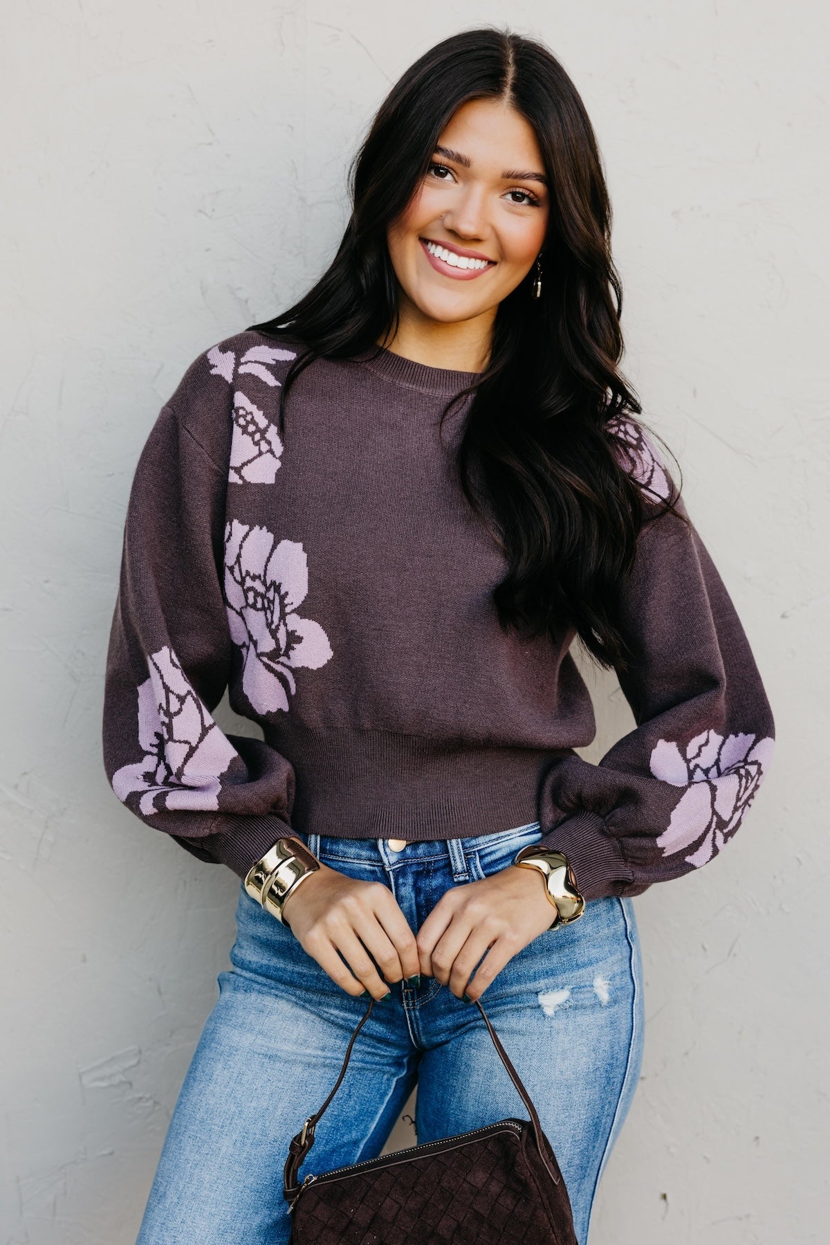 The Izzy Flower Pattern Sweater