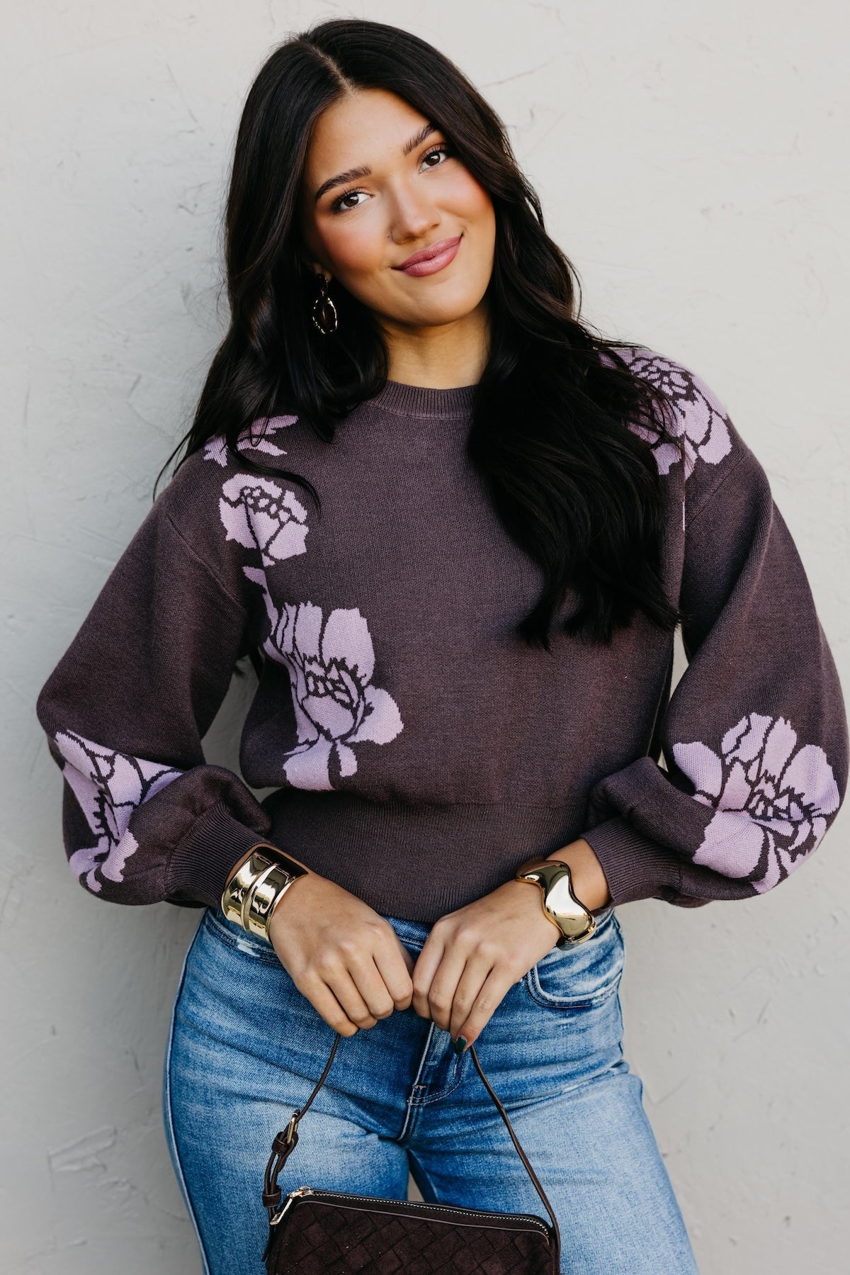 The Izzy Flower Pattern Sweater
