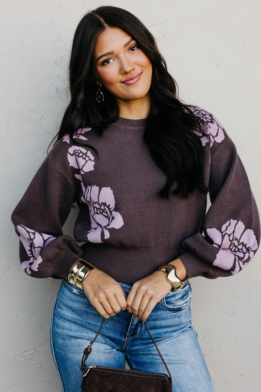 The Izzy Flower Pattern Sweater