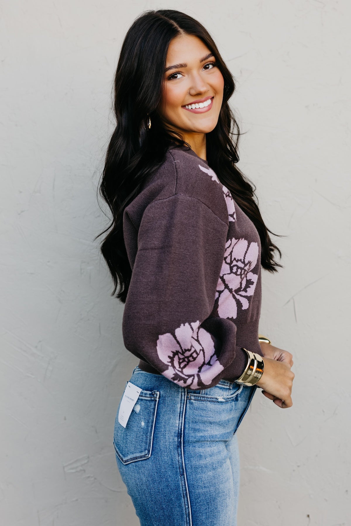 The Izzy Flower Pattern Sweater