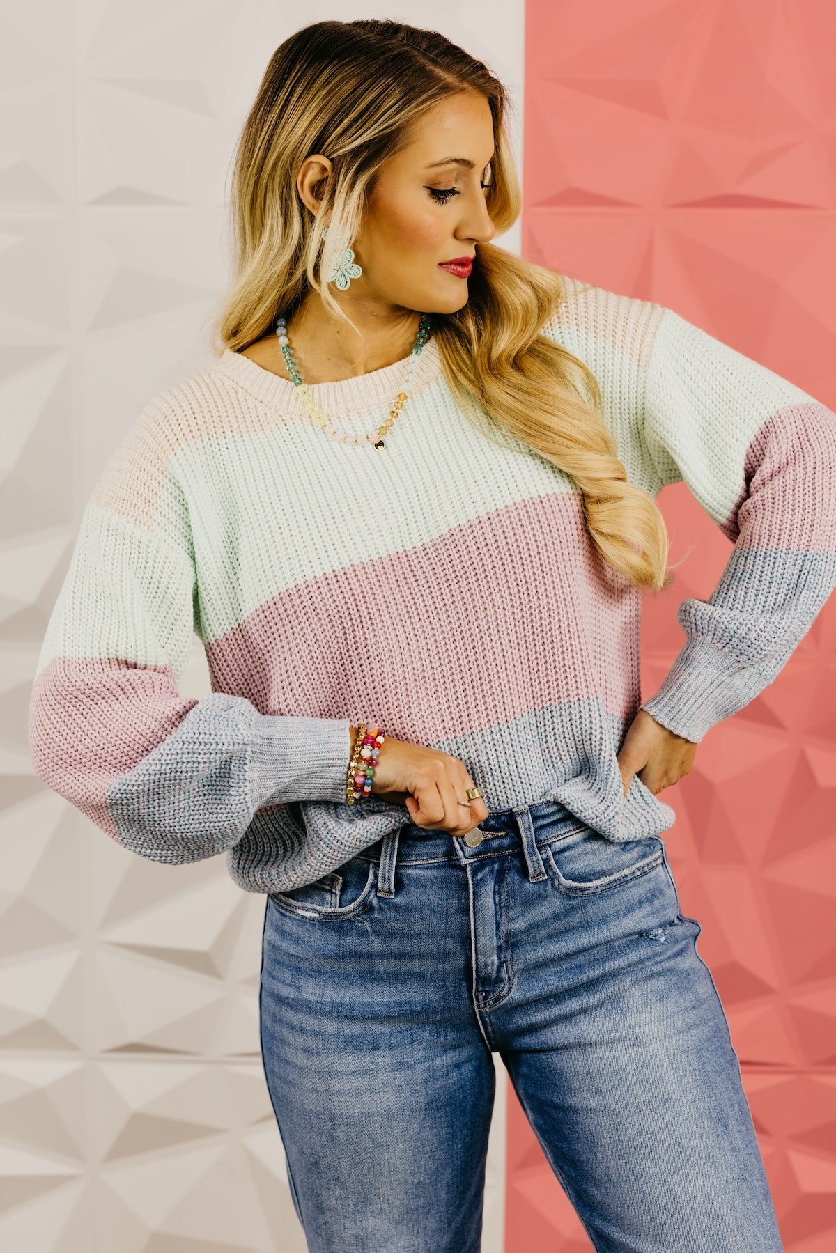 The Lucia Color Block Sweater
