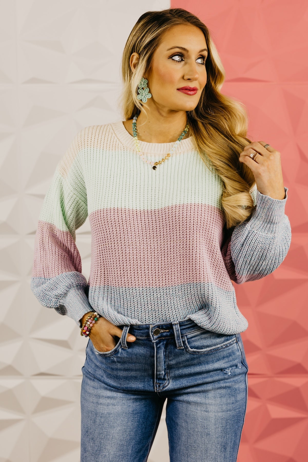 The Lucia Color Block Sweater