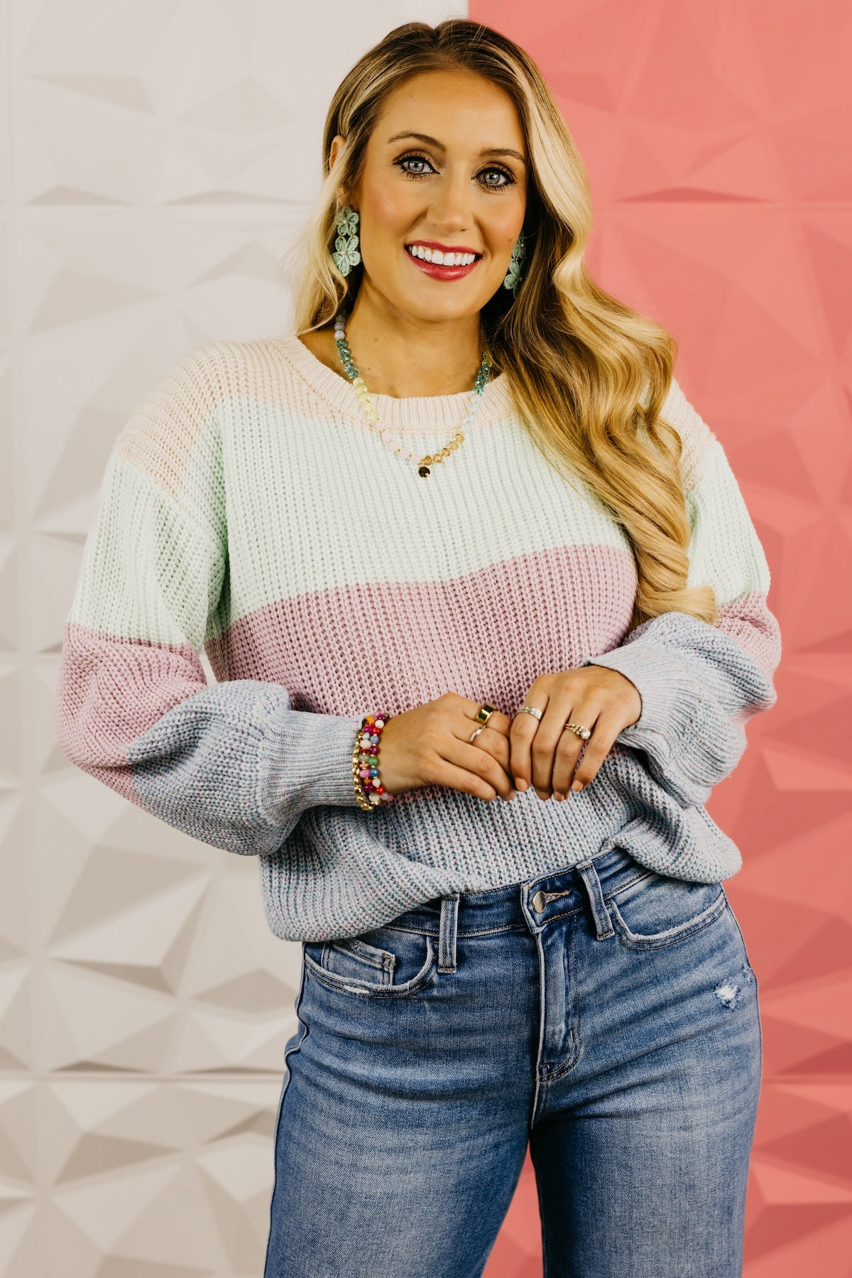 The Lucia Color Block Sweater