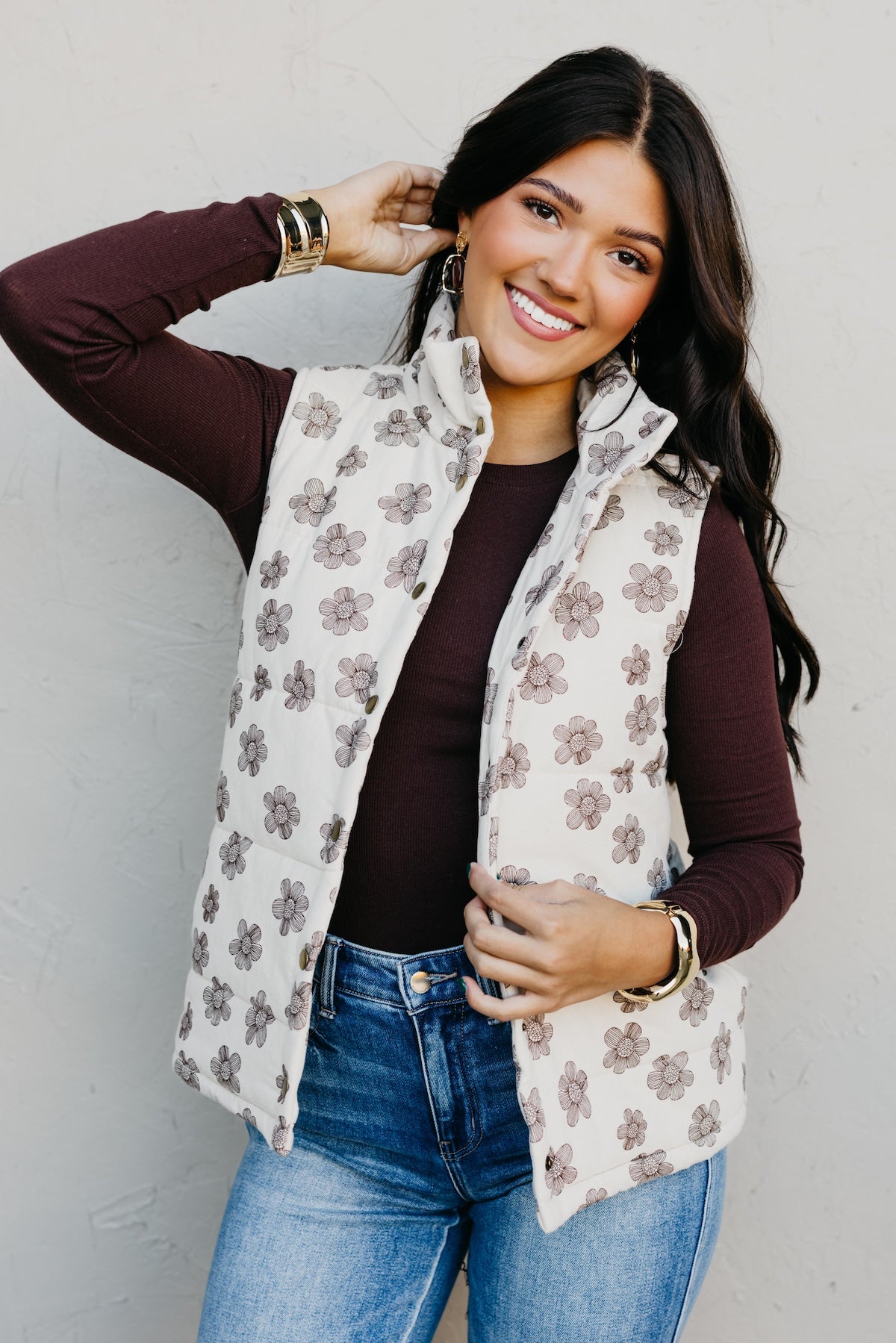 The Analia Floral Vest