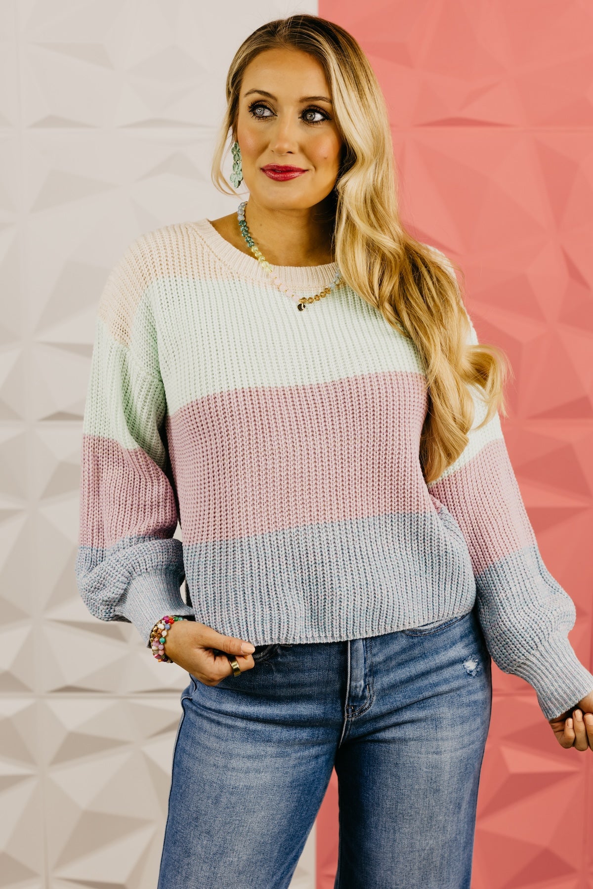 The Lucia Color Block Sweater