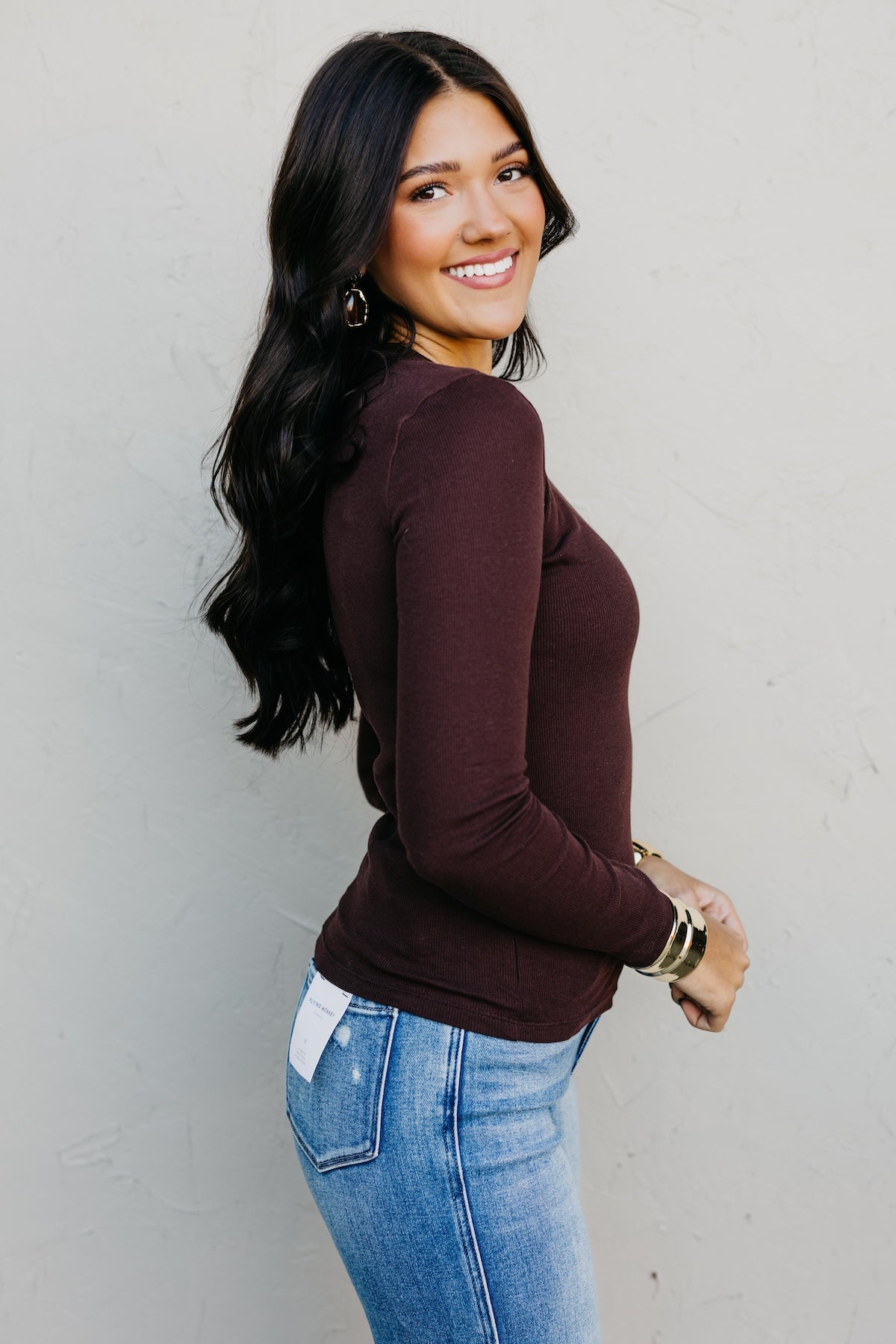 The Essential Long Sleeve Mini Ribbed Tee