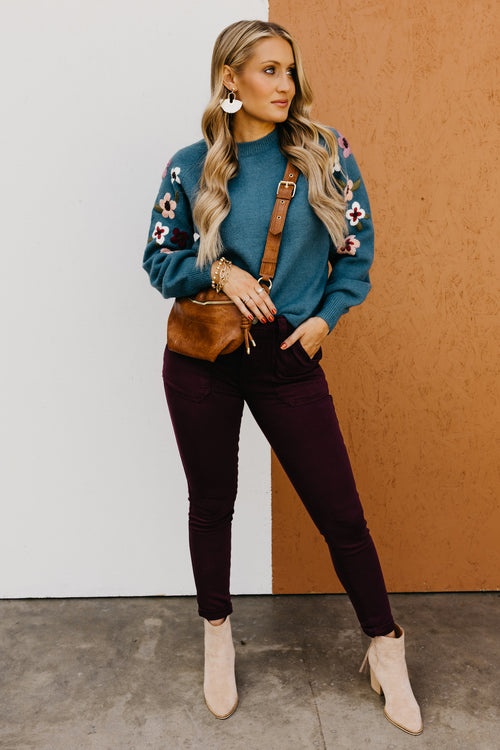The Joey Floral Embroidered Sweater