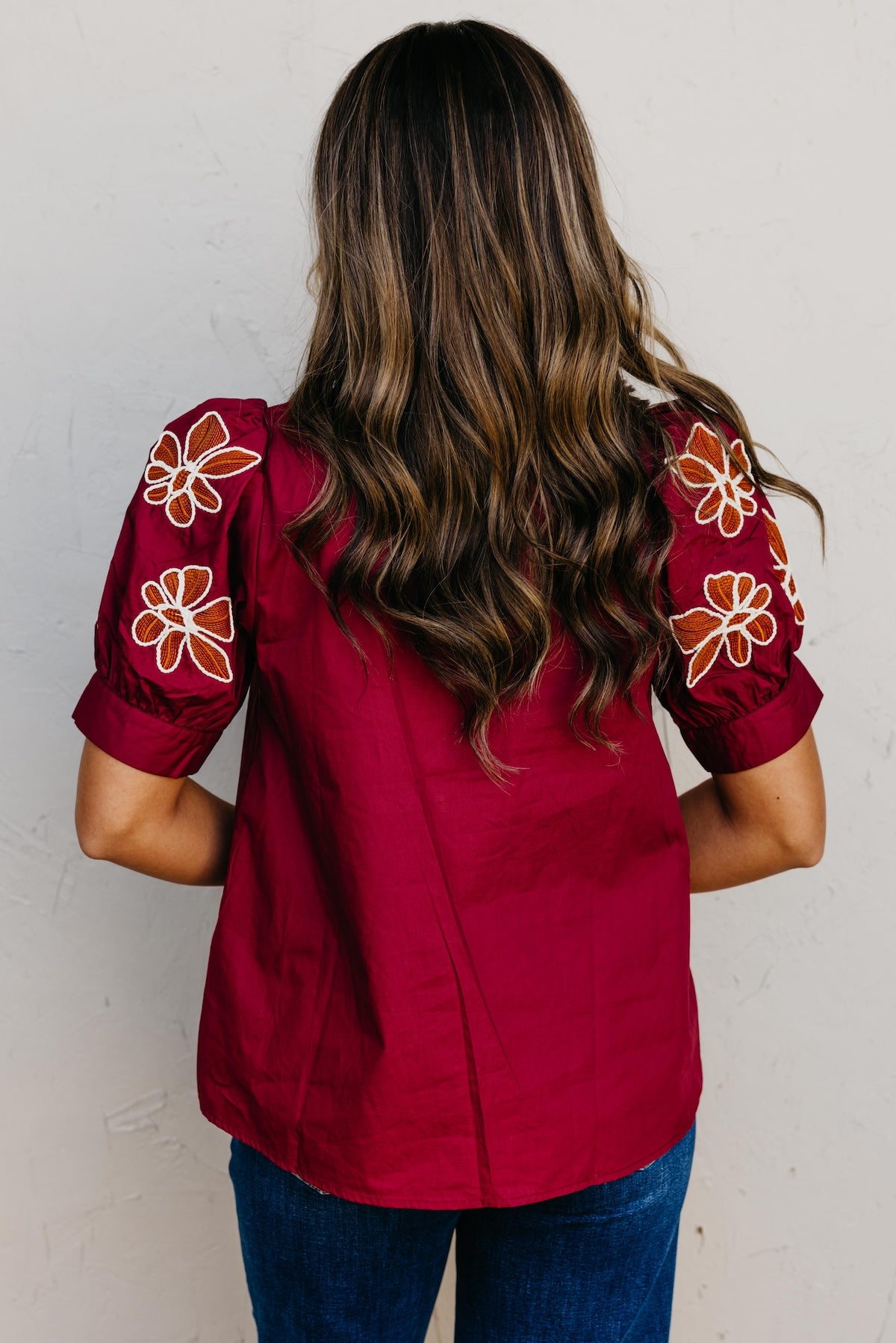 The Destan Embroidered Sleeve Top