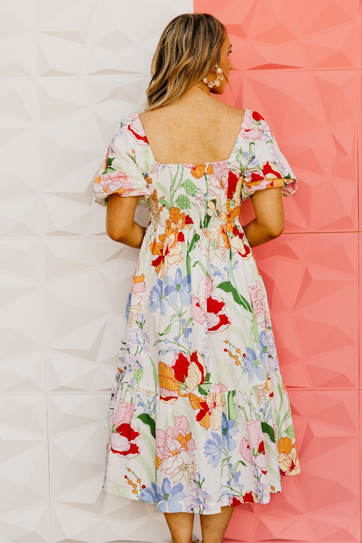 The Lincoln Floral Pleated Midi Dress