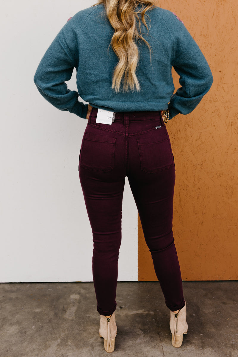 Kan Can Denim | High Rise Utility Ankle Skinny Jeans KC9305BG