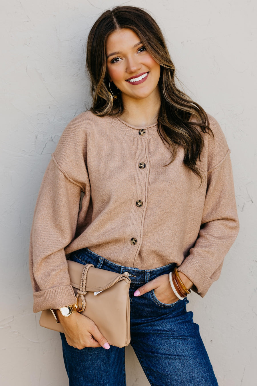 The Rhea Button-Front Cardigan Sweater