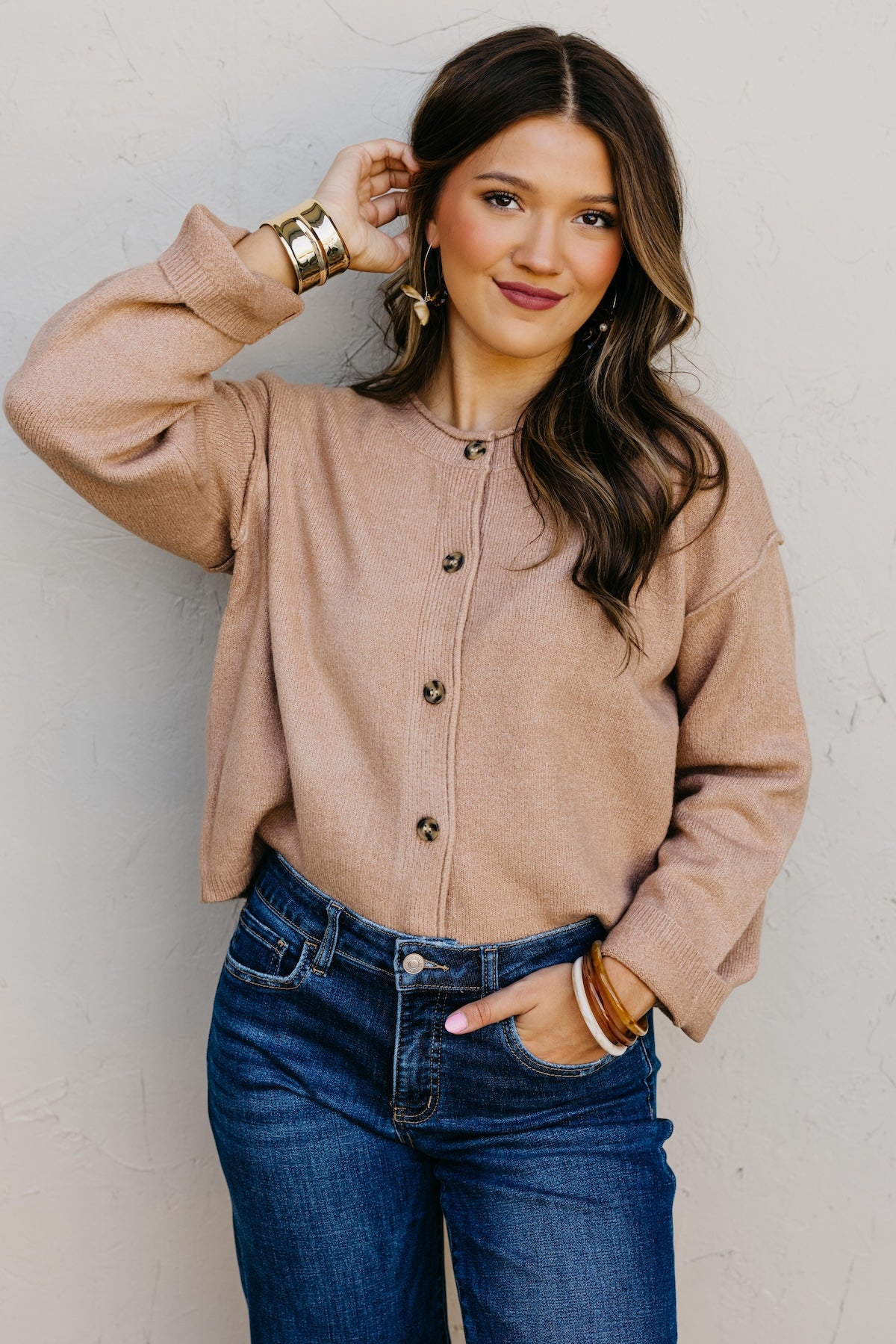 The Rhea Button-Front Cardigan Sweater