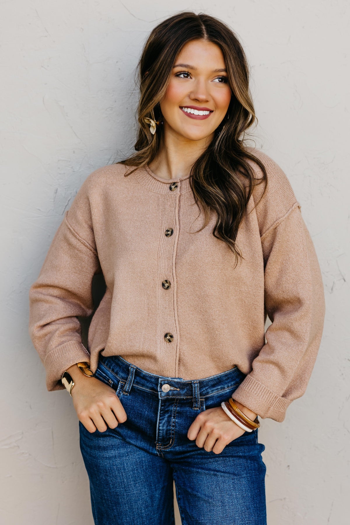 The Rhea Button-Front Cardigan Sweater