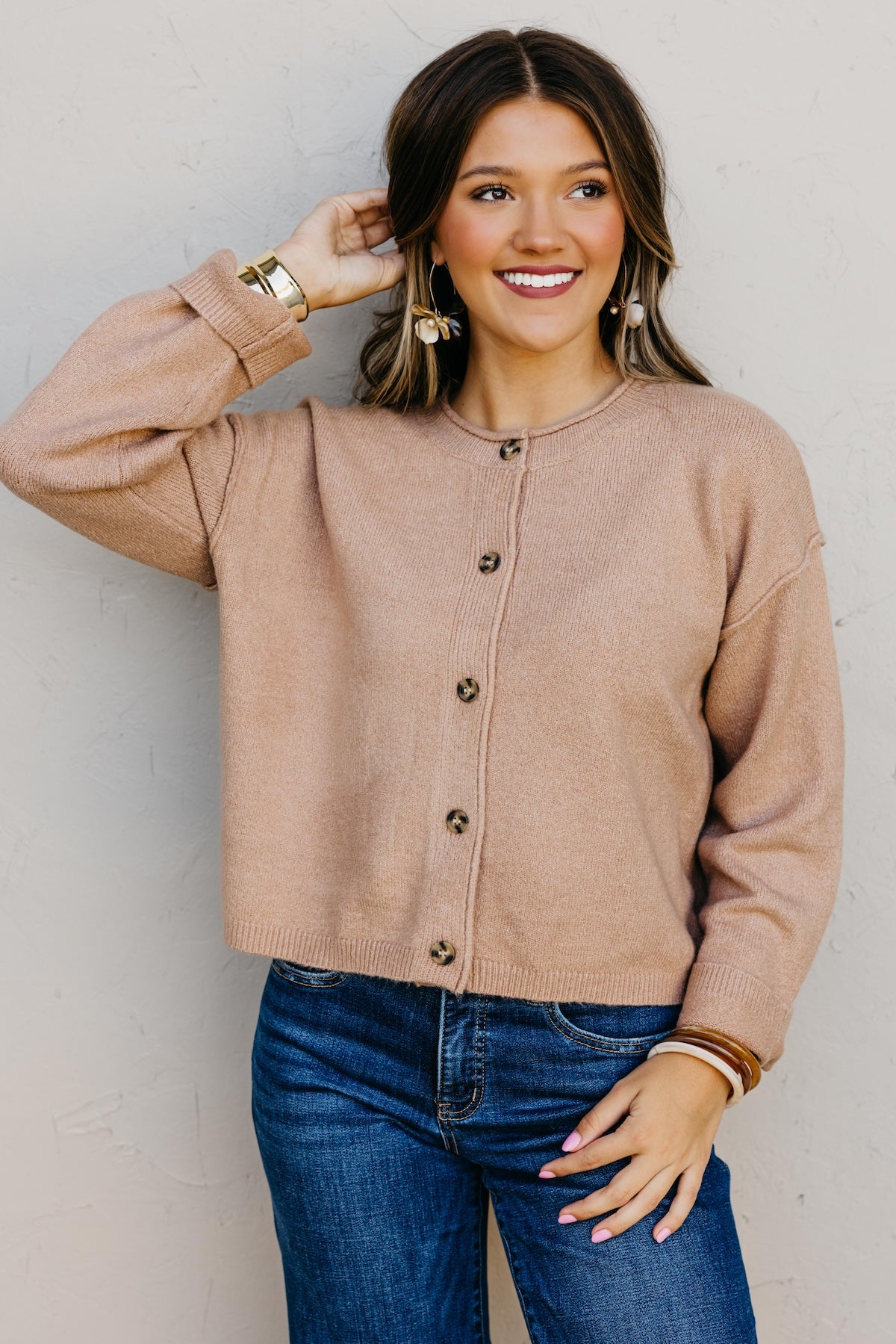 The Rhea Button-Front Cardigan Sweater
