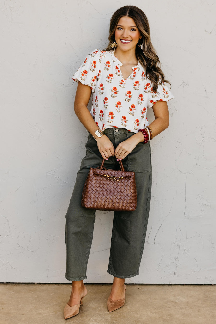 The Gratsgie Floral Woven Blouse