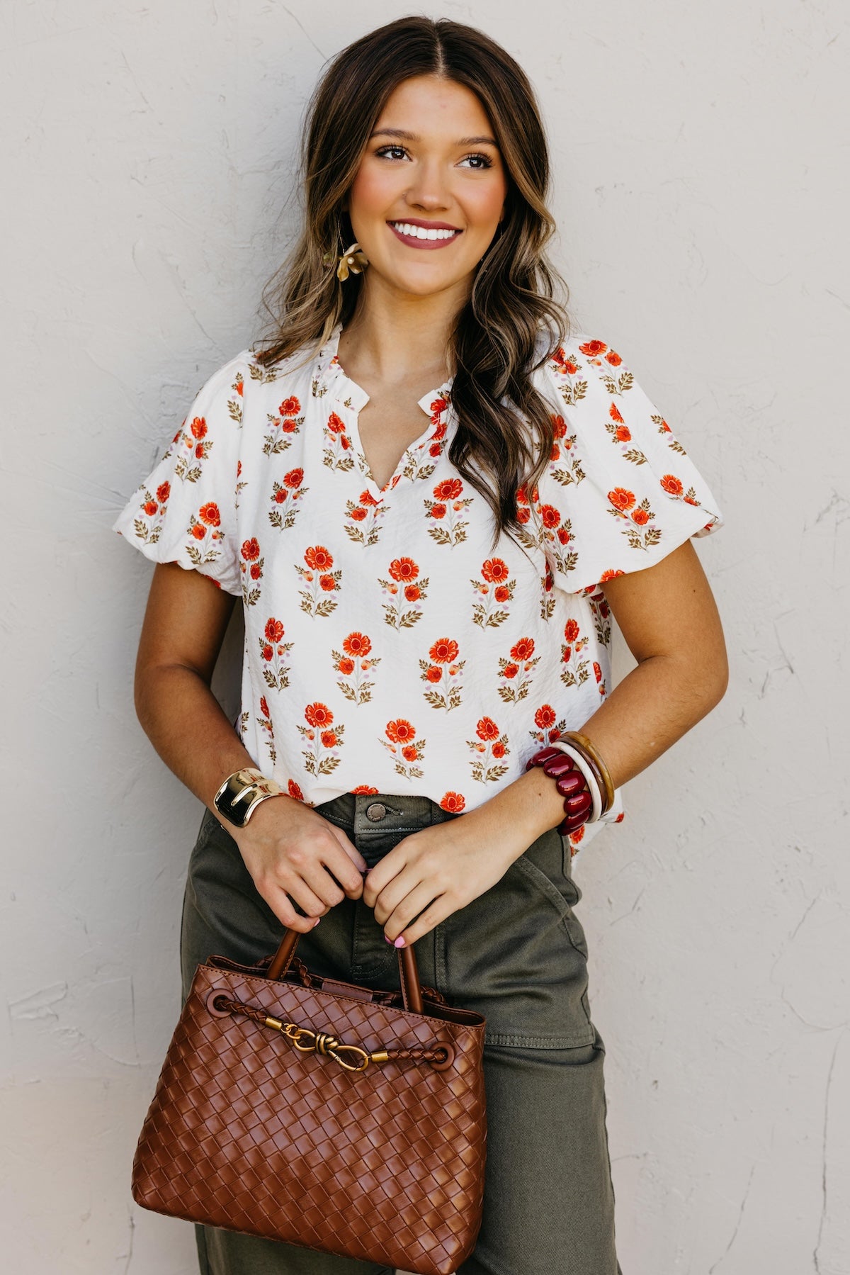 The Gratsgie Floral Woven Blouse