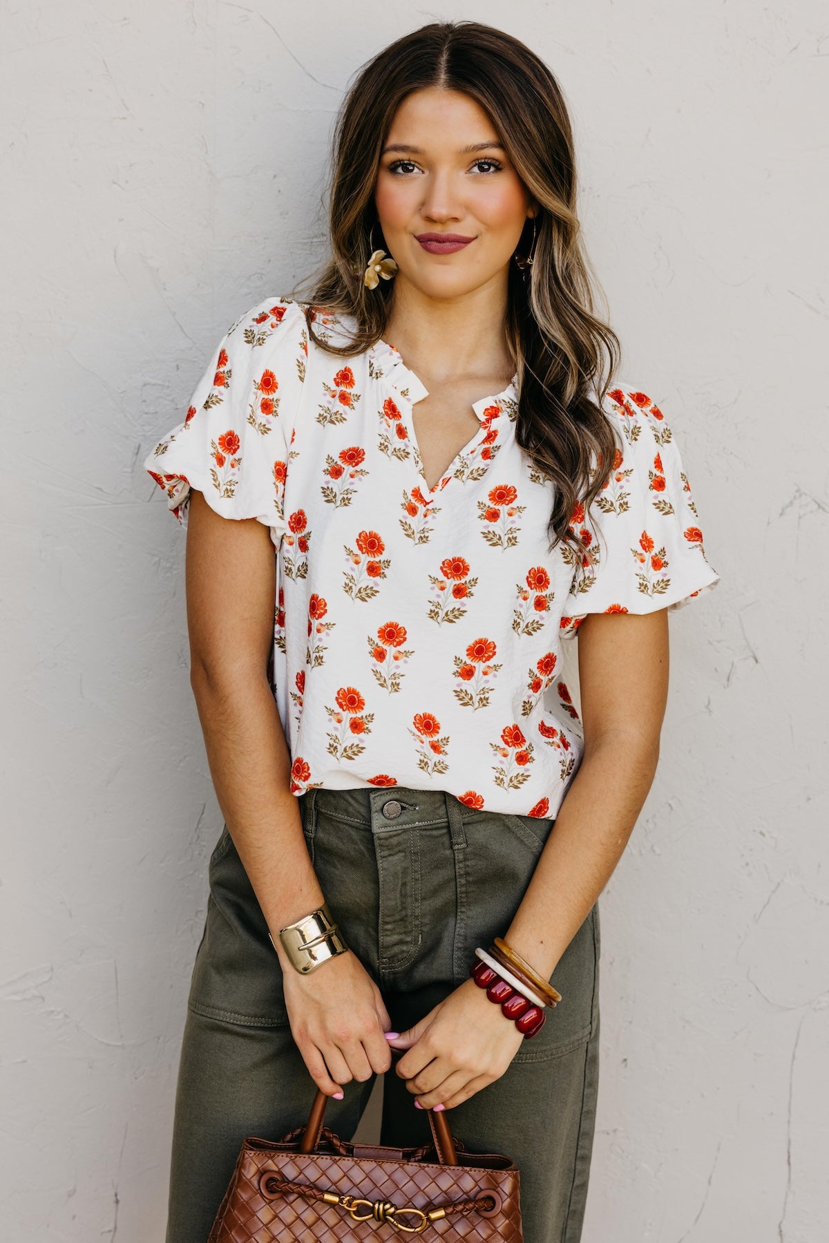 The Gratsgie Floral Woven Blouse