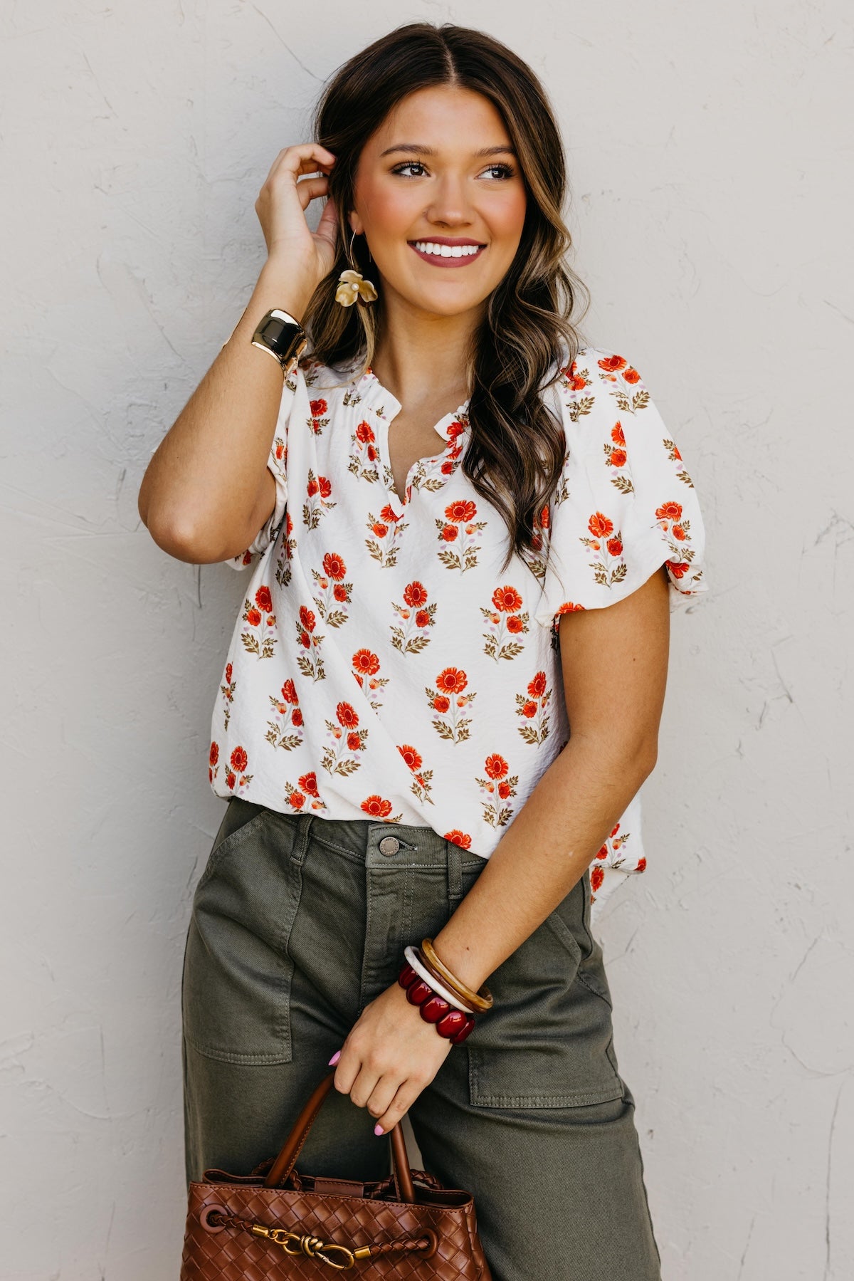 The Gratsgie Floral Woven Blouse