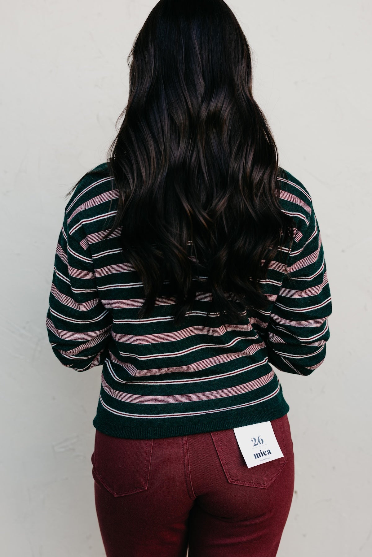 The Kathy Stripe Cashmere Polo Sweater