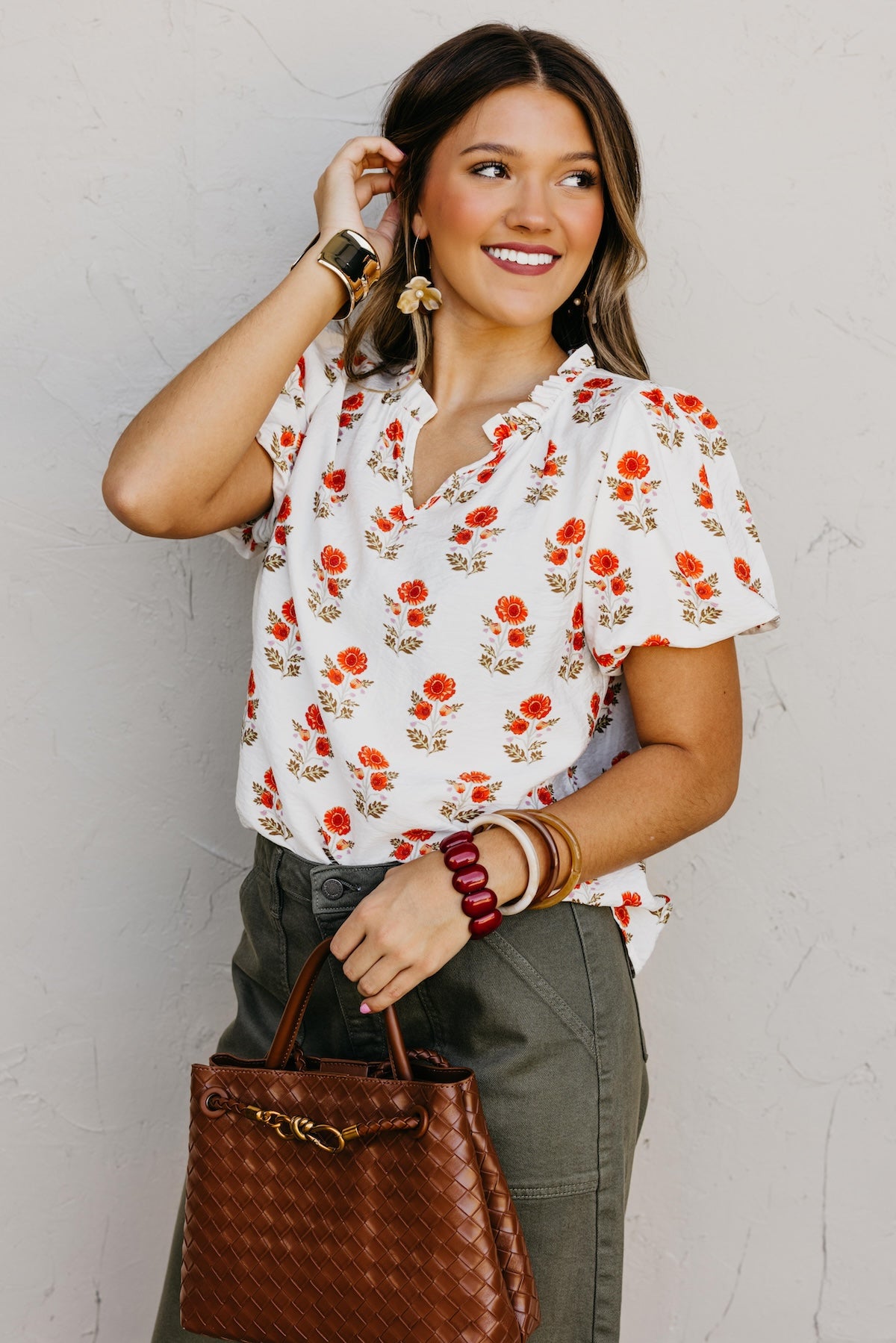 The Gratsgie Floral Woven Blouse
