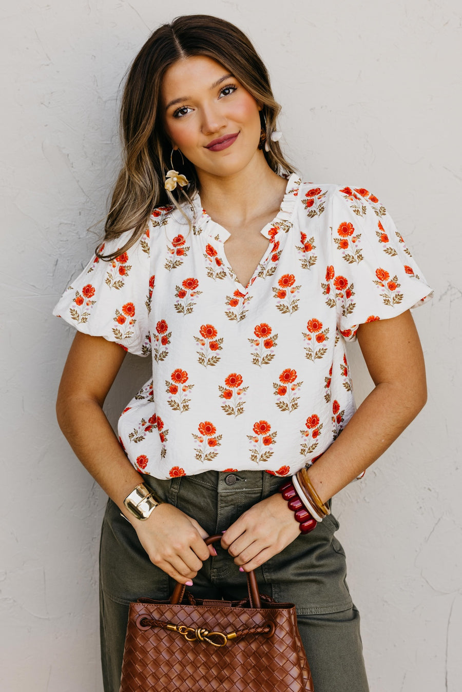 The Gratsgie Floral Woven Blouse