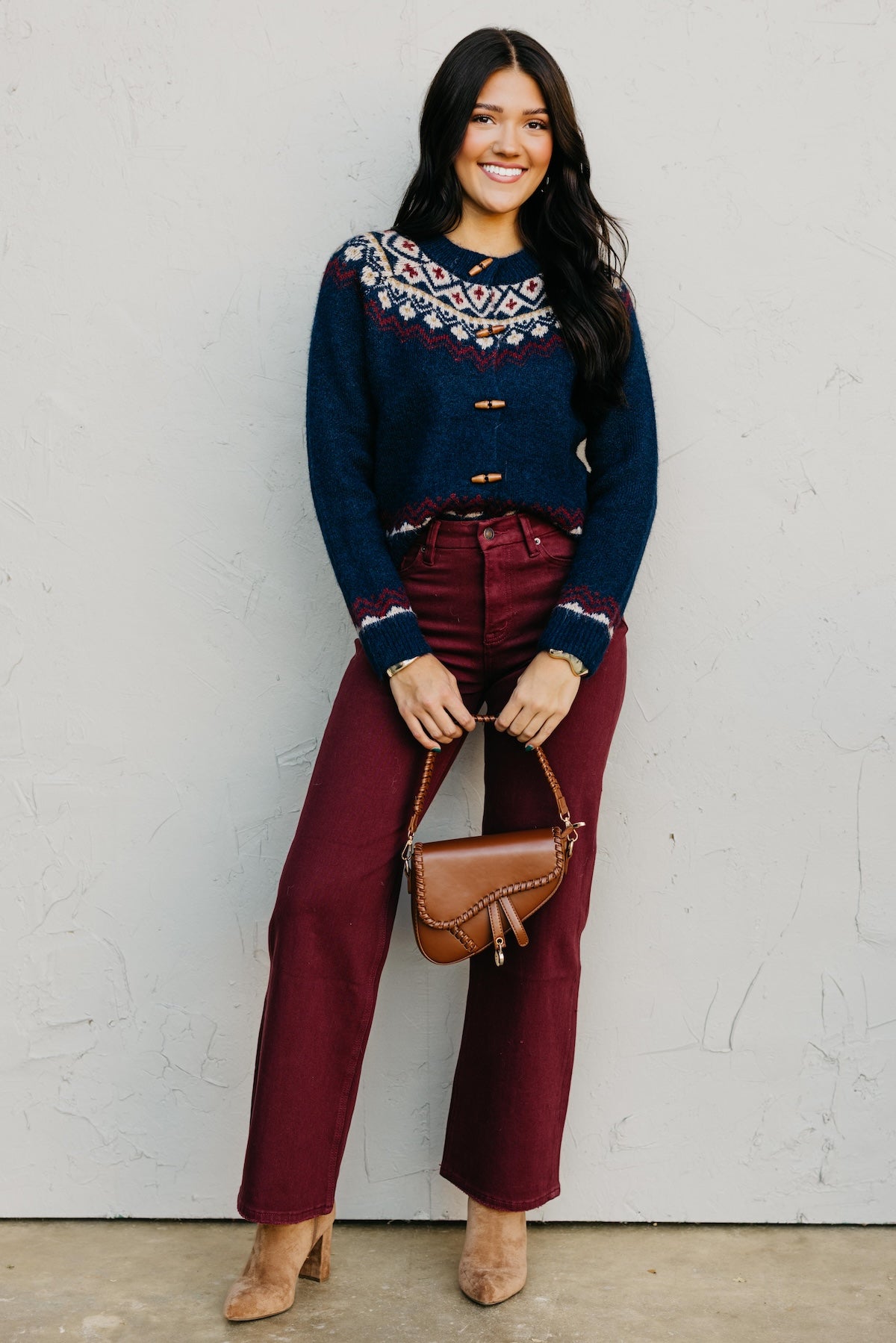 The Judy Faire Isle Toggle Button Cardigan | MOD Boutique