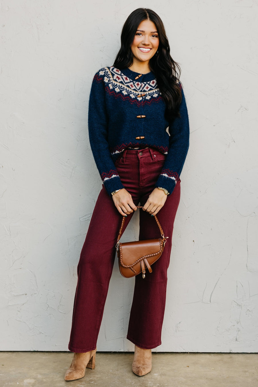 The Judy Faire Isle Toggle Button Cardigan