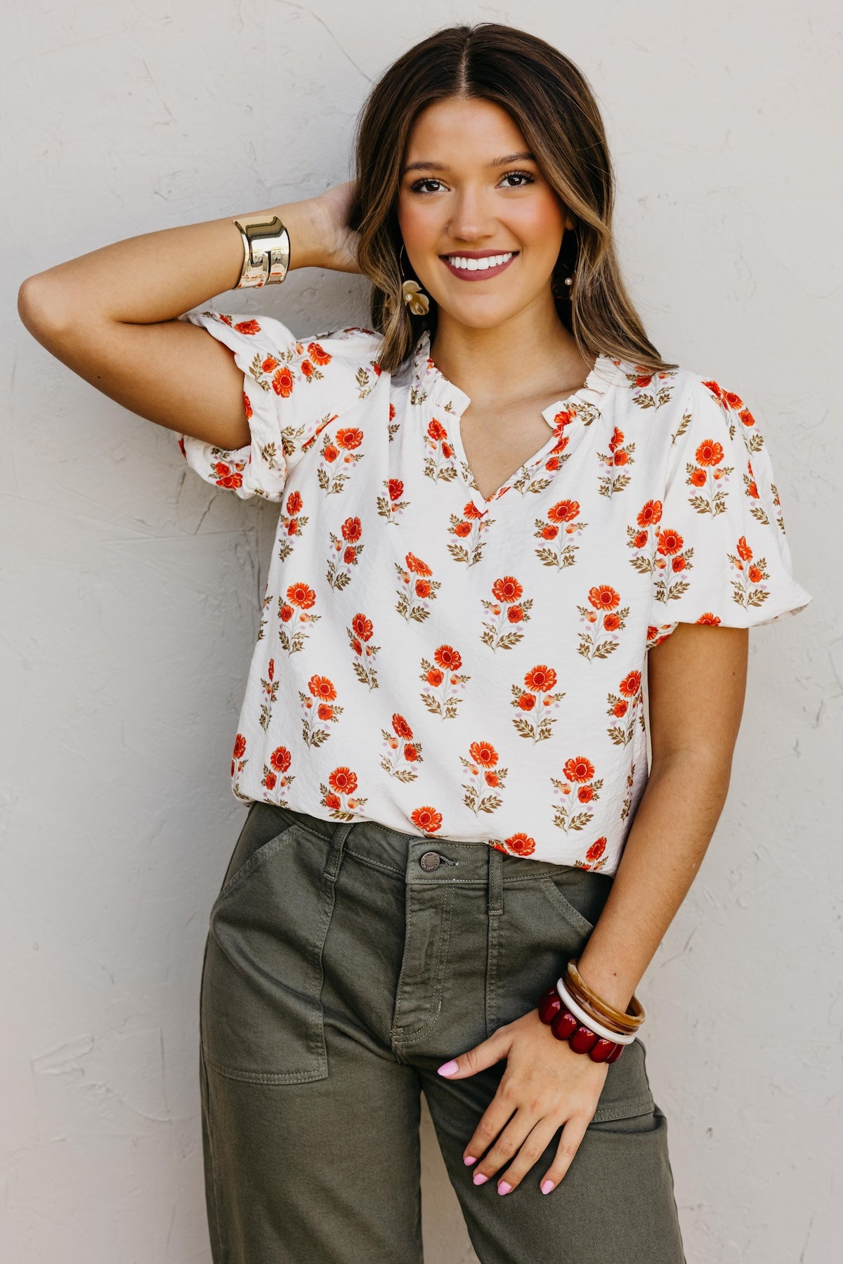 The Gratsgie Floral Woven Blouse