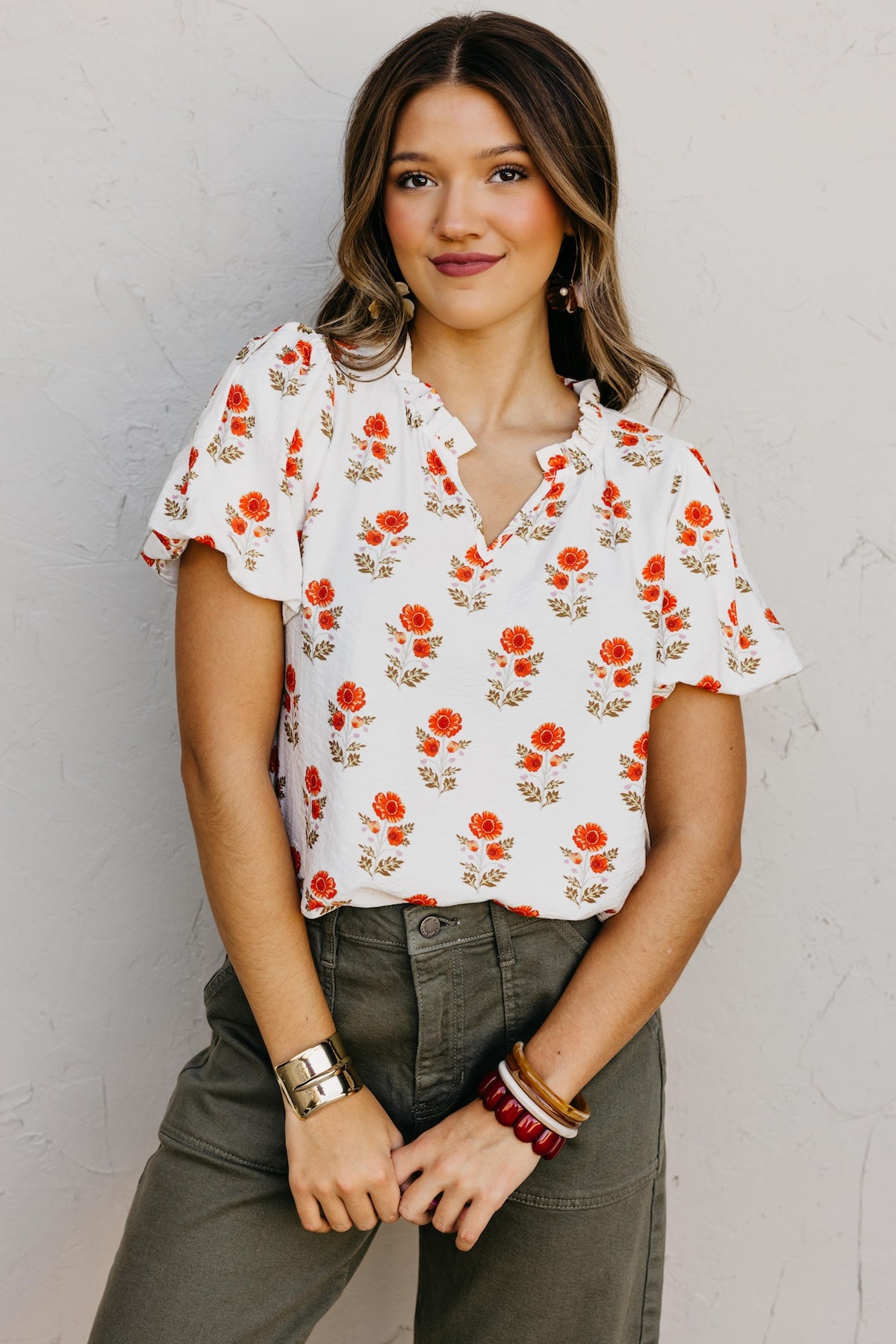 The Gratsgie Floral Woven Blouse